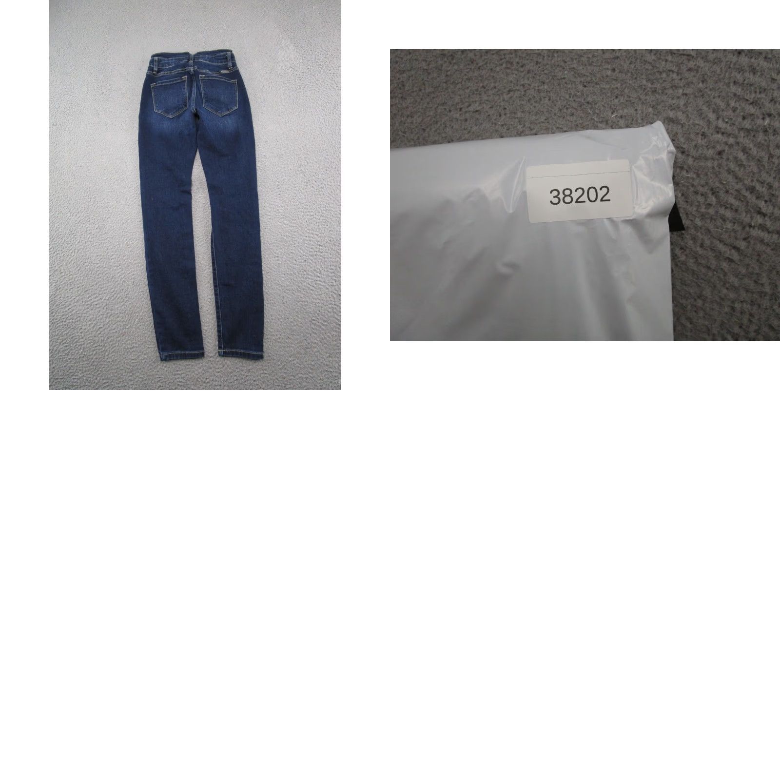 Vintage Kancan Button Fly High Rise Dark Wash Denim Jeans Womens Size 25 Blue Stretch Skinny 5-Pocket Design Size 42" / US 20 - 9 Thumbnail