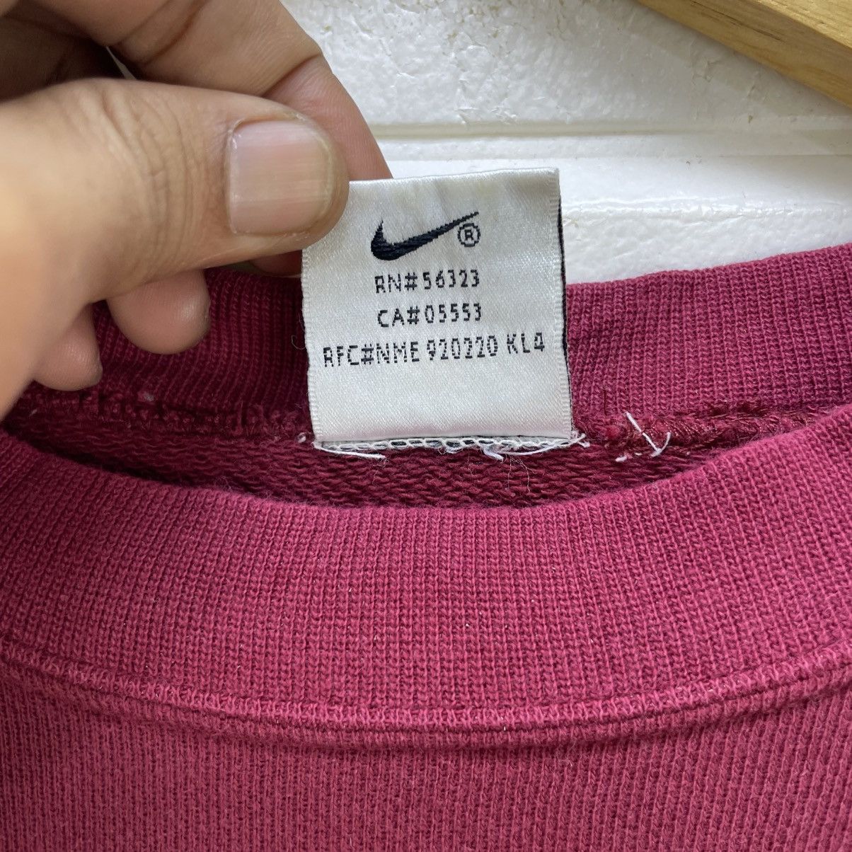 Nike 💥 Vintage Nike crewneck Sweatshirt Maroon Big Blue swoosh Size US M / EU 48-50 / 2 - 11 Thumbnail