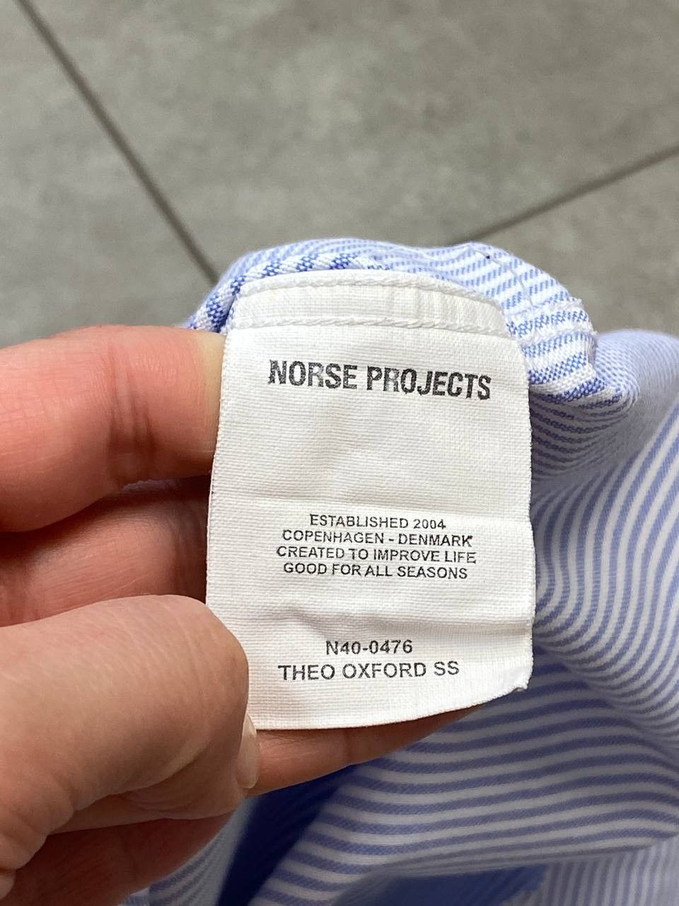 Norse Projects Norse Projects Theo Oxford Short Sleeve Striped Button Shirt Size US M / EU 48-50 / 2 - 13 Thumbnail