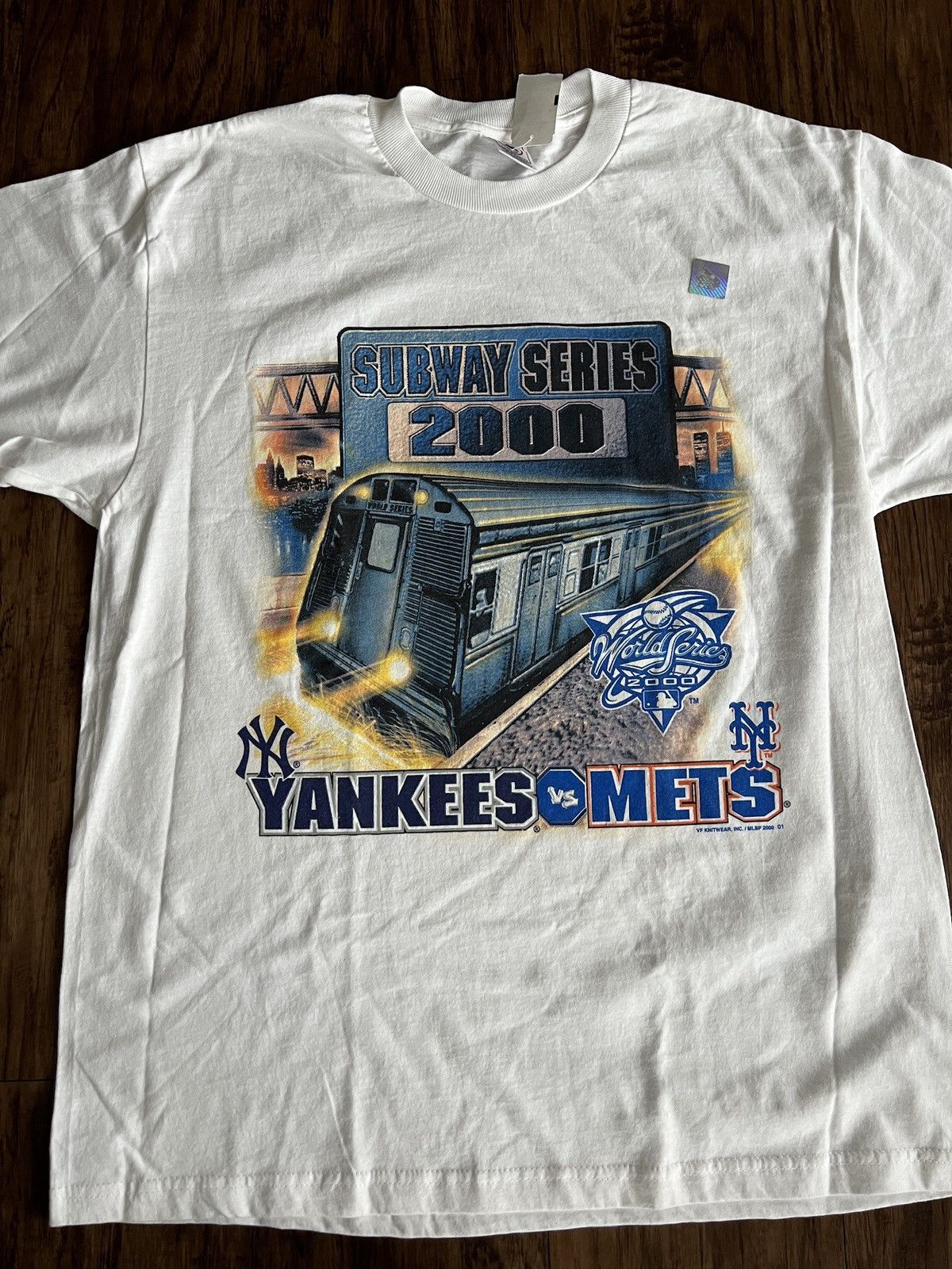 image of Vintage 2000 Subway Series in White, Men's (Size Large)