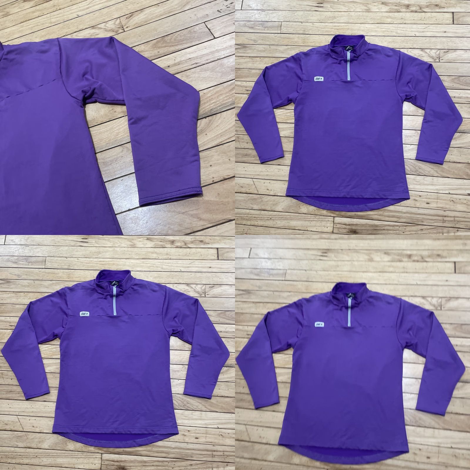 Layer 8 VINTAGE Sub4 1/4 Zip Sweater Women L Purple Ski Wind Layer Stretch Jersey Pullover Knit Shirt Size L / US 10 / IT 46 - 10 Thumbnail