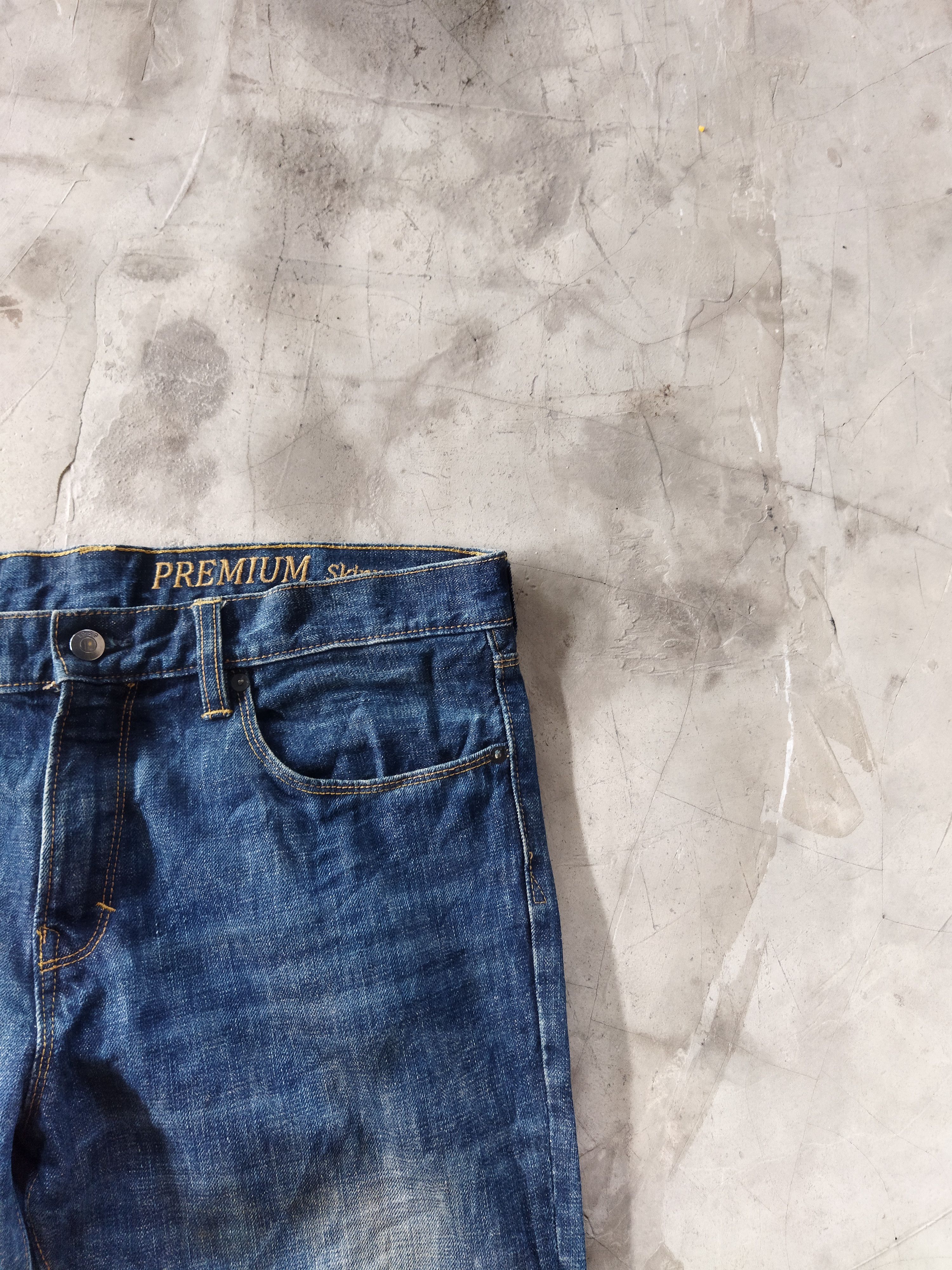 Vintage VINTAGE PREMIUM SKINNY DISTRESSED BLUE JEANS PANTS Size US 35 - 5 Thumbnail