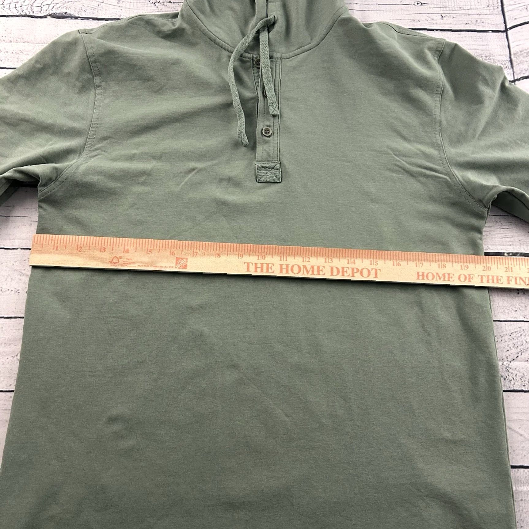 Vintage BYLT Drop Lux Hooded Henley Sweatshirt Men M Green Size US M / EU 48-50 / 2 - 3 Thumbnail
