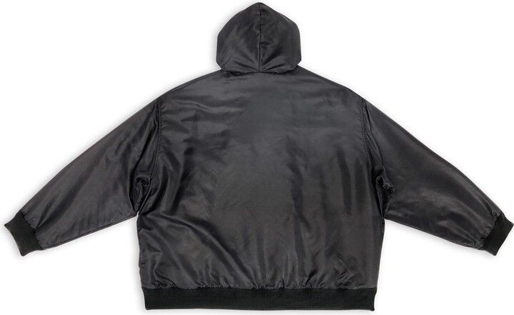 Balenciaga o1in1g0824 3B Sports Icon Padded Zip-Up Hoodie in Black Size US XS / EU 42 / 0 - 5 Thumbnail