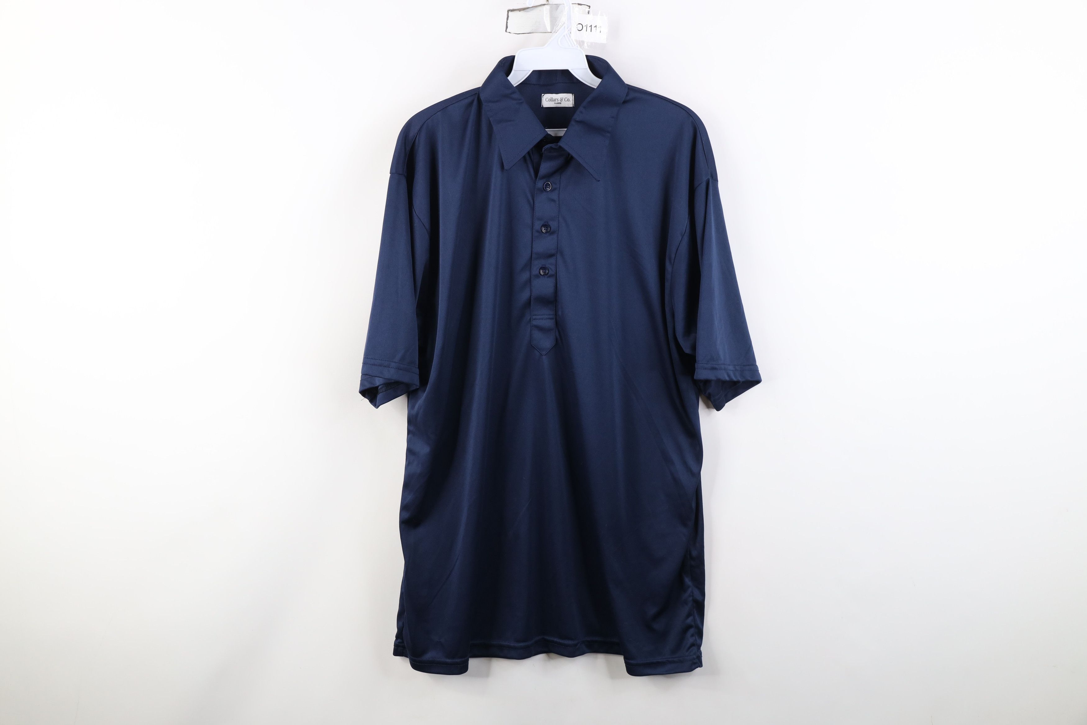 Vintage Collars and Co Performance Knit Golf Polo Shirt Navy Blue Size US XL / EU 56 / 4 - 1 Thumbnail