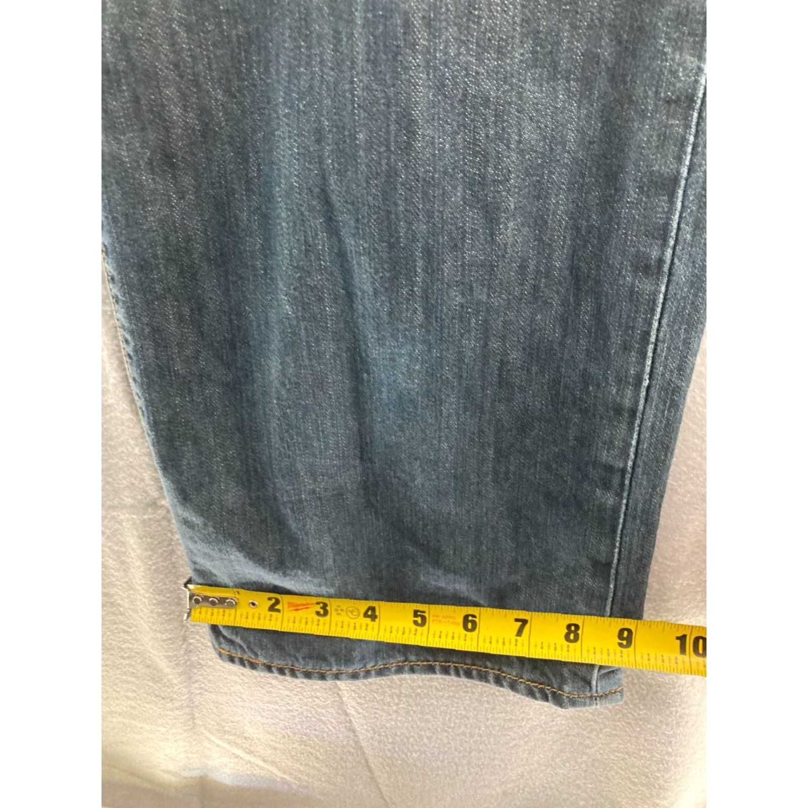 Levi's VINTAGE Levi's 501 Jeans Mens 42x32 Blue Denim Original Fit Button Fly Pants Dark Wash Denim Jeans 501 Series Western Classic 90s Mens Size US 42 / EU 58 - 4 Thumbnail