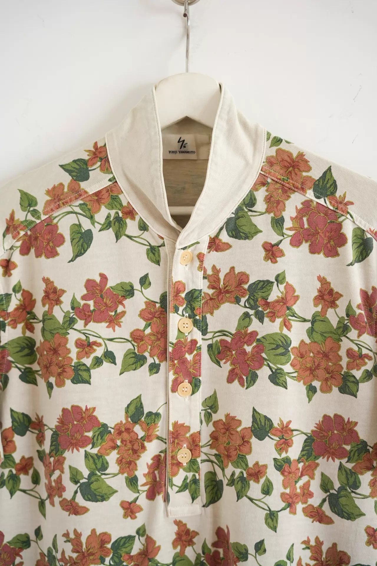 Yohji Yamamoto Yohji Yamamoto Y's 00s Floral SS Baseball Polo Size US L / EU 52-54 / 3 - 3 Thumbnail