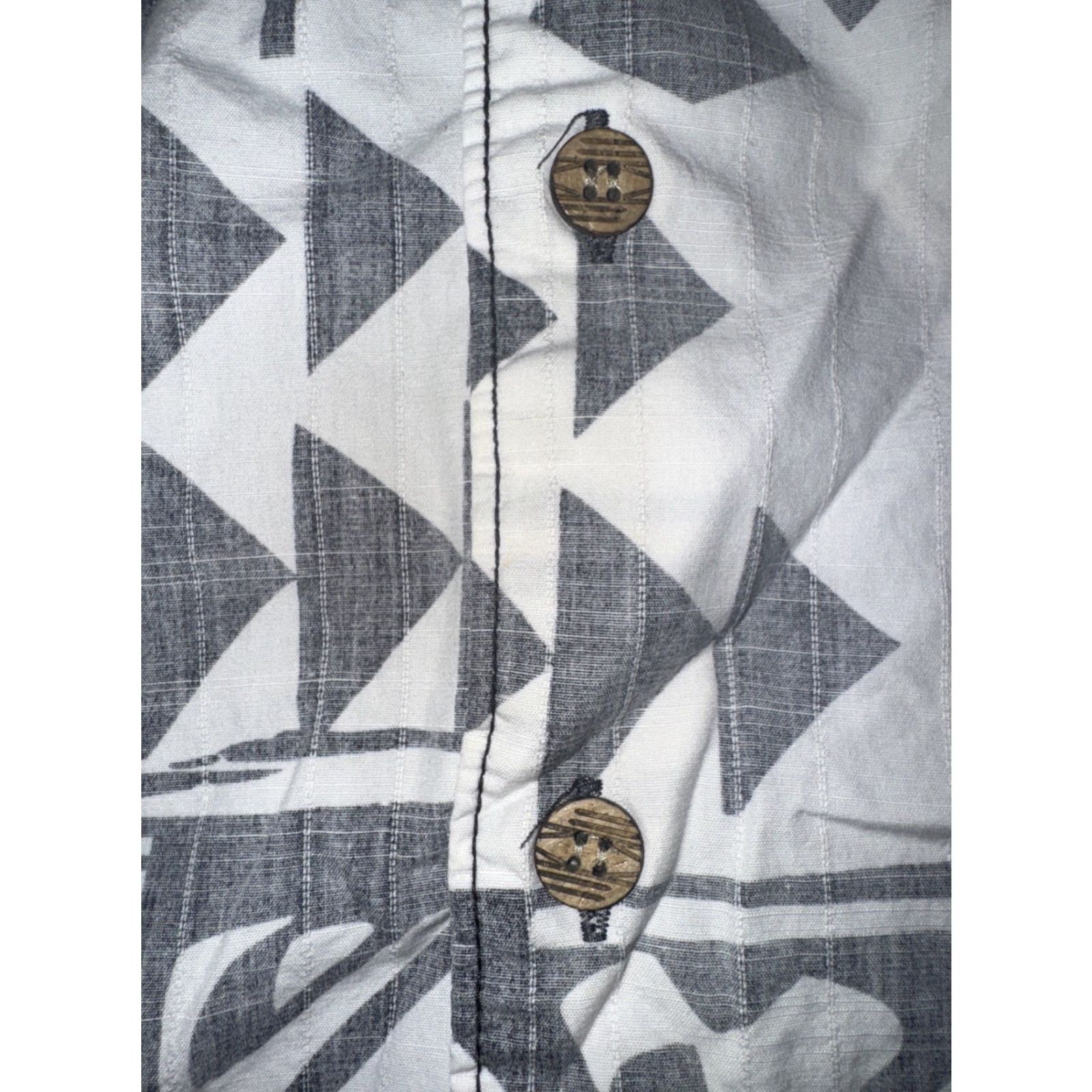 Quiksilver VINTAGE Quiksilver Waterman Hawaiian Aloha Shirt White Grey XL 22x25 Button Front Size US XL / EU 56 / 4 - 3 Thumbnail