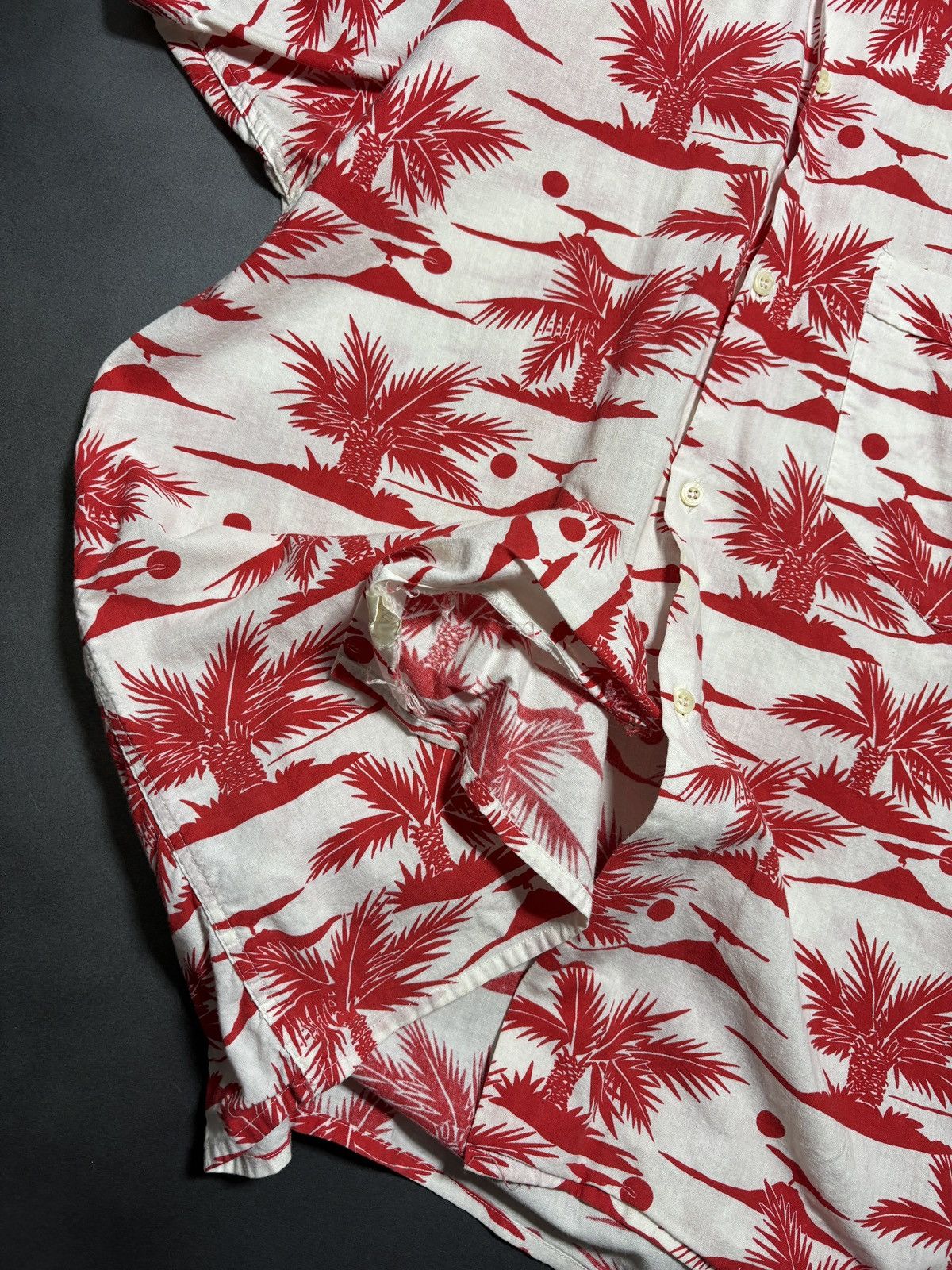 Vintage True Vintage Cotton Hawaiian Shirt Light Boxy Camp Print 41 Size US M / EU 48-50 / 2 - 5 Thumbnail