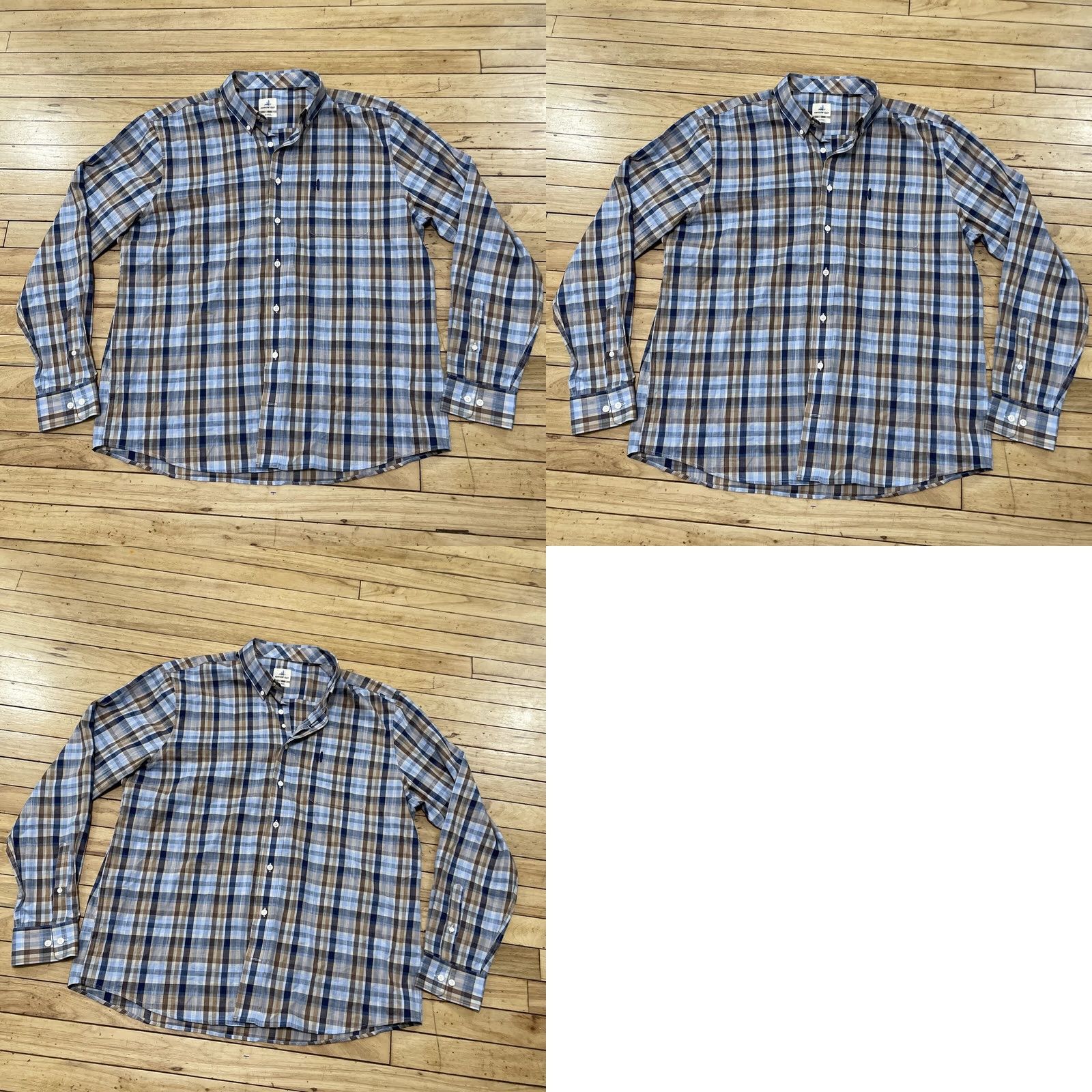 johnnie-O JOHNNIE-O Button Shirt Men XL Hangin' OUT Blue Brown Plaid Surfer Johnnie-O XL Shirt Size US XL / EU 56 / 4 - 11 Thumbnail