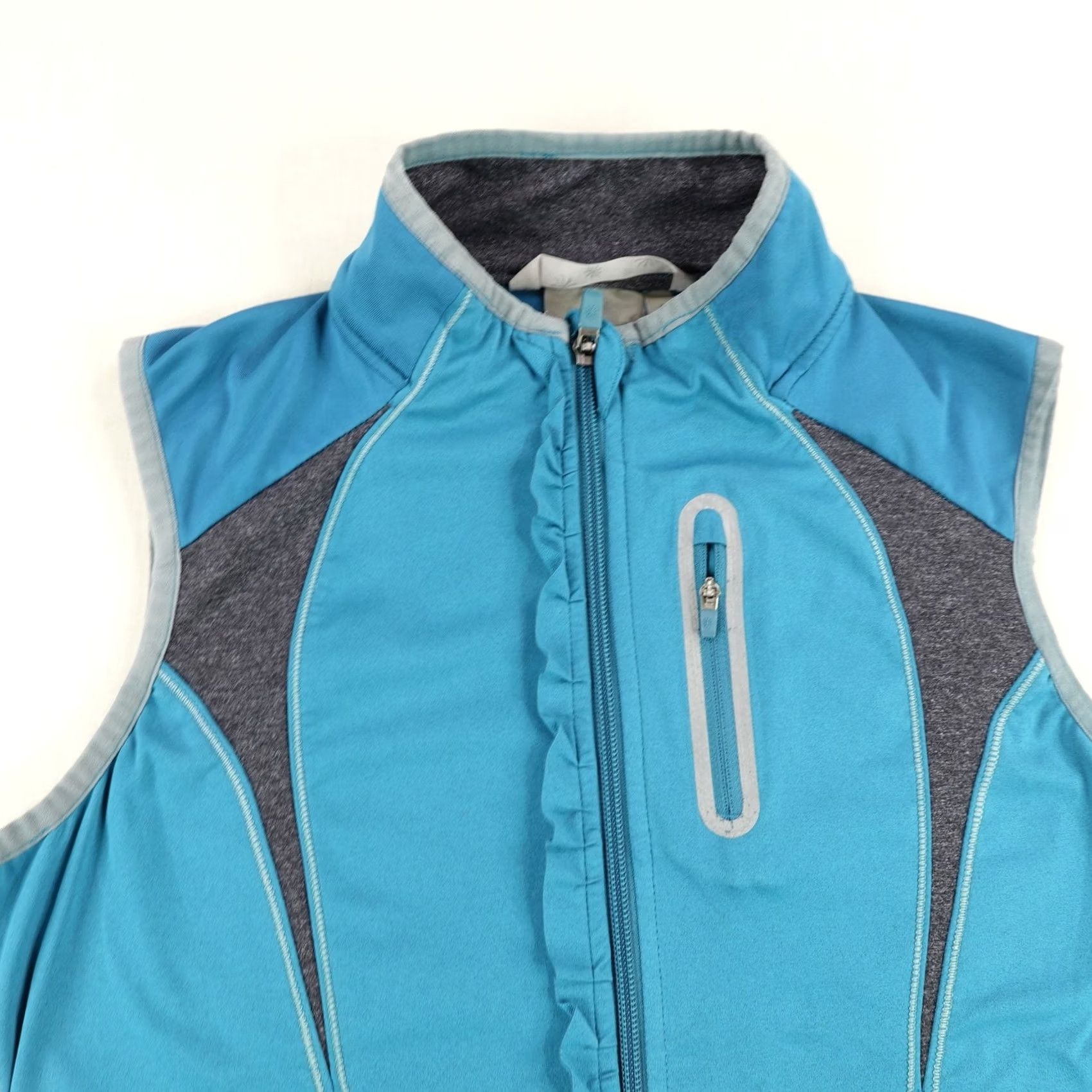 Athleta Athleta Vest Womens Small Blue Zip Up Sleeveless Activewear Performance Running Size S / US 4 / IT 40 - 2 Thumbnail