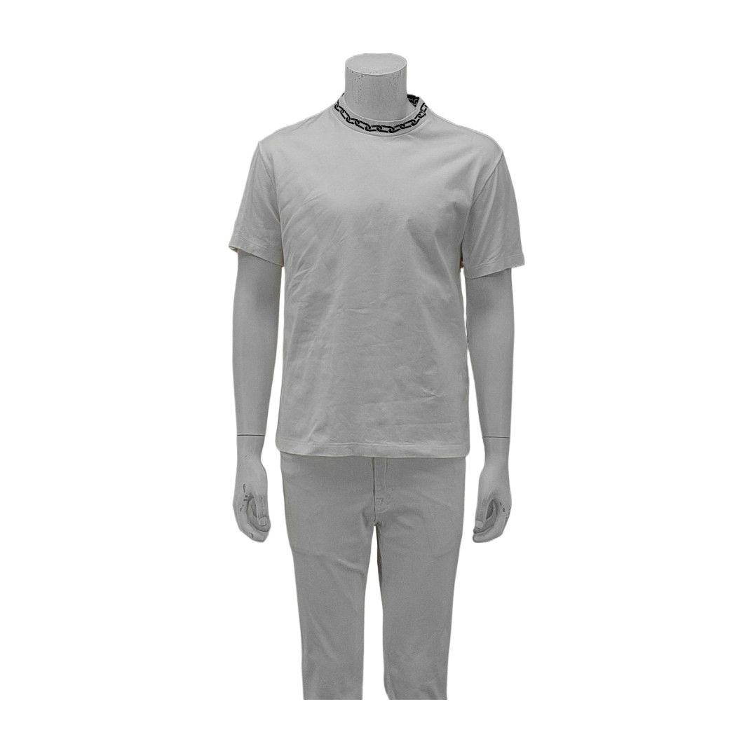 Louis Vuitton Louis Vuitton Chain Print T-Shirt White Size M Size US M / EU 48-50 / 2 - 1 Thumbnail