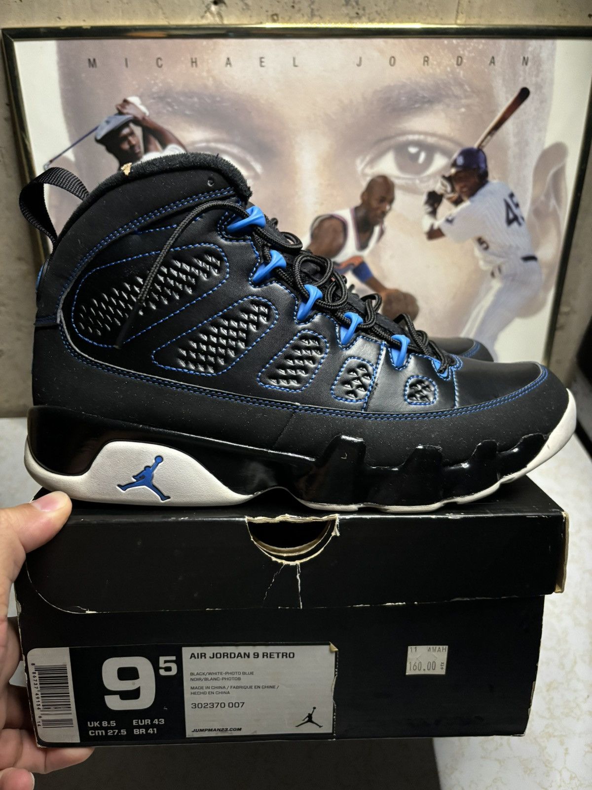 Air Jordan 9 Retro OG photo blue