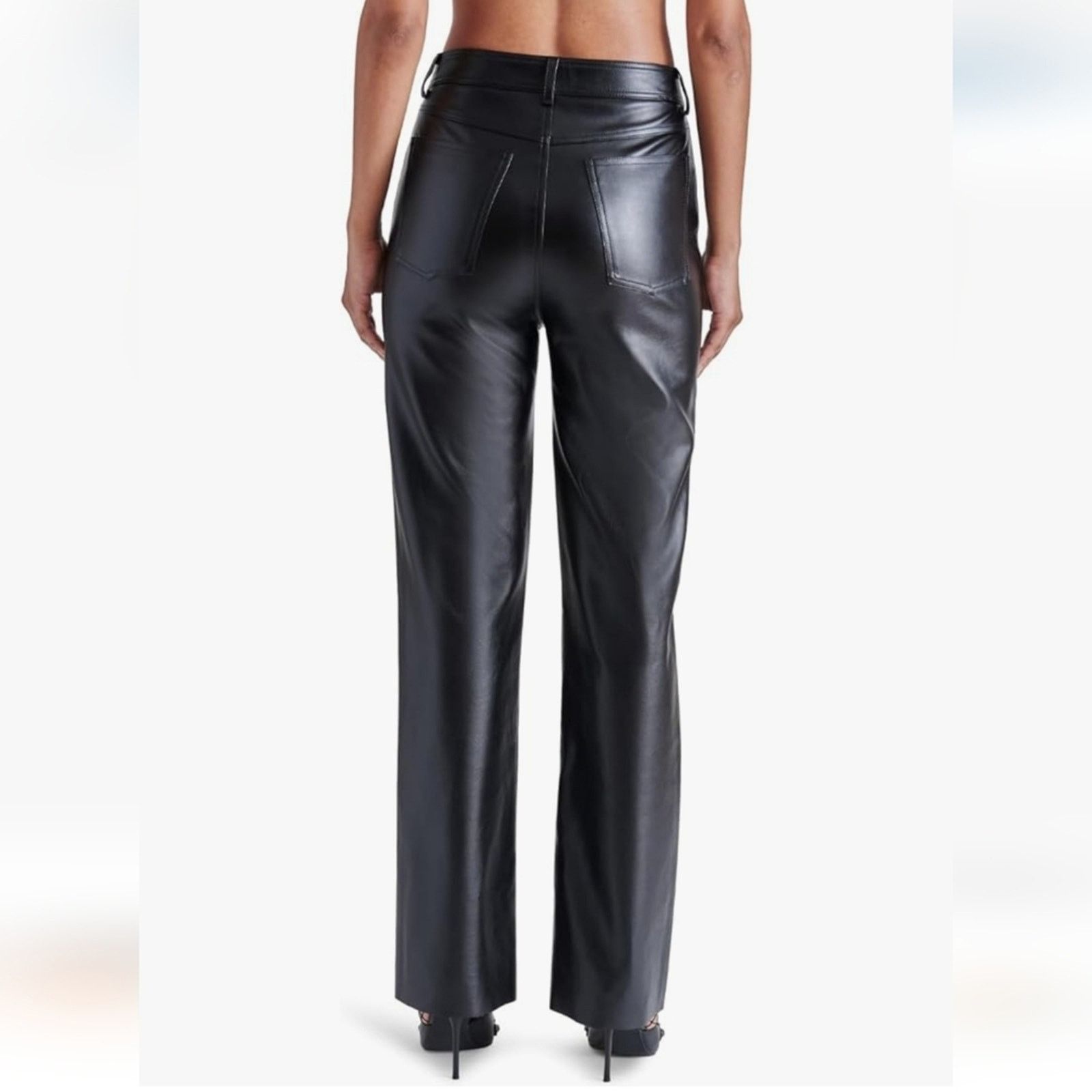 Steve Madden Steve Madden Loren High-Rise Faux-Leather Pants Sz 27 Black Size 27" / US 4 / IT 40 - 9 Thumbnail