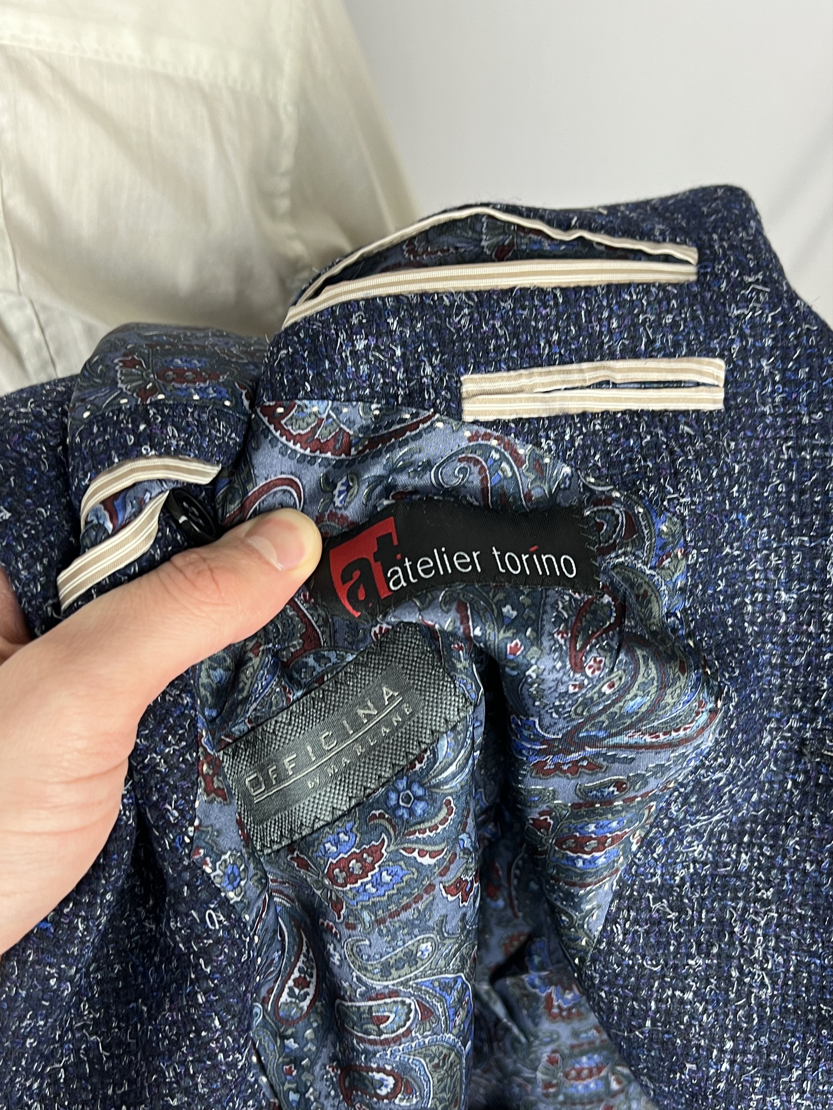 Italic ATERLIER TORINO x Marlane Textured Wool Blend Sport Coat Size 38R - 9 Thumbnail