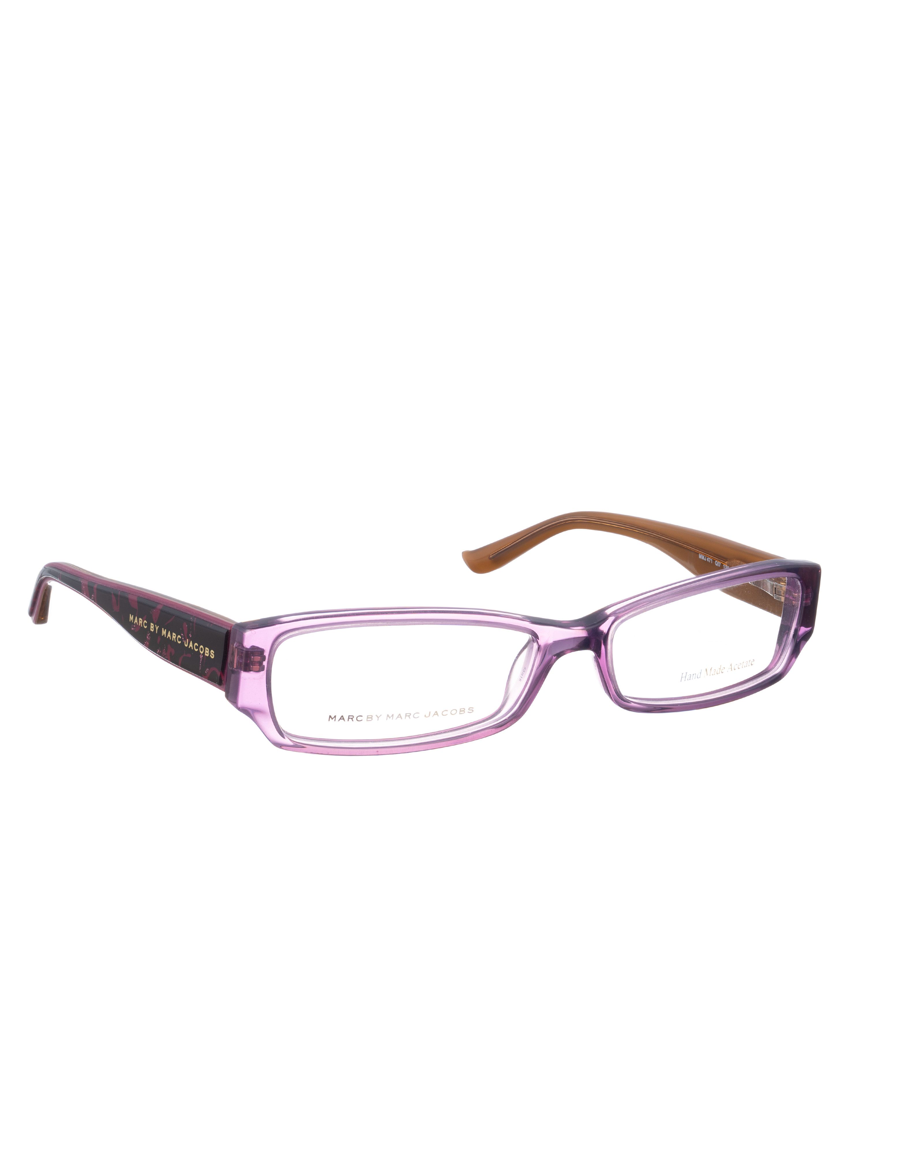 Marc by Marc Jacobs Marc by Marc Jacobs 00s Violet Rectangular Glitter Glasses Size ONE SIZE - 1 Thumbnail