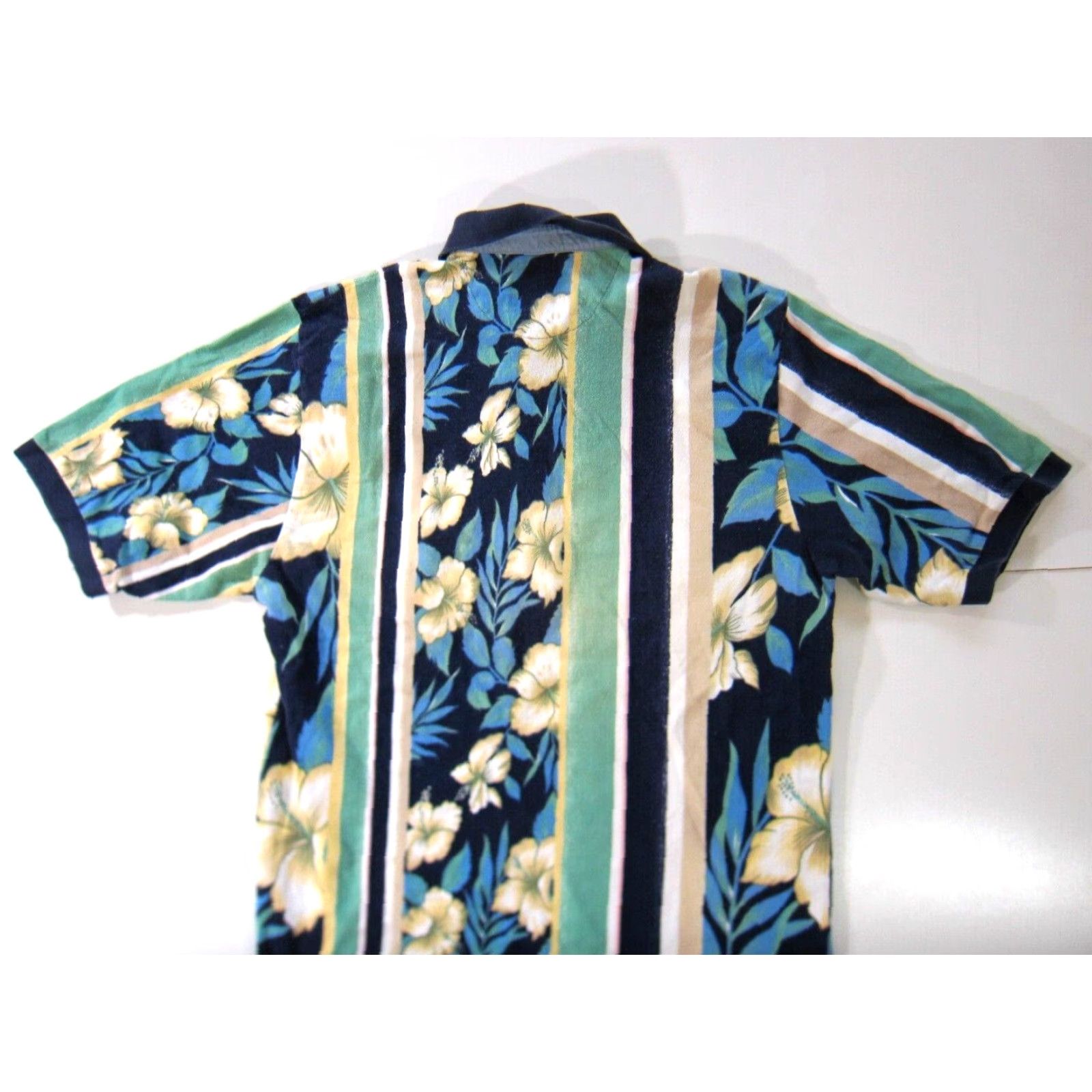 Ralph Lauren Ralph Lauren Chaps Polo Shirt Floral Floral Hawaiian Blue Green 100% Cotton Flannel Blue L Mens Short Sleeve Vintage 80s 90s Aloha Pattern Shirts Size US L / EU 52-54 / 3 - 6 Thumbnail