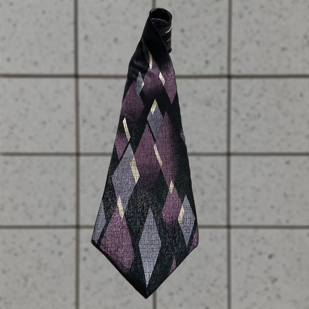 Arrow Arrow Tie Purple Black Gray Geometric 100% Silk 55" x 3.75" Men Tie Size ONE SIZE - 1 Thumbnail