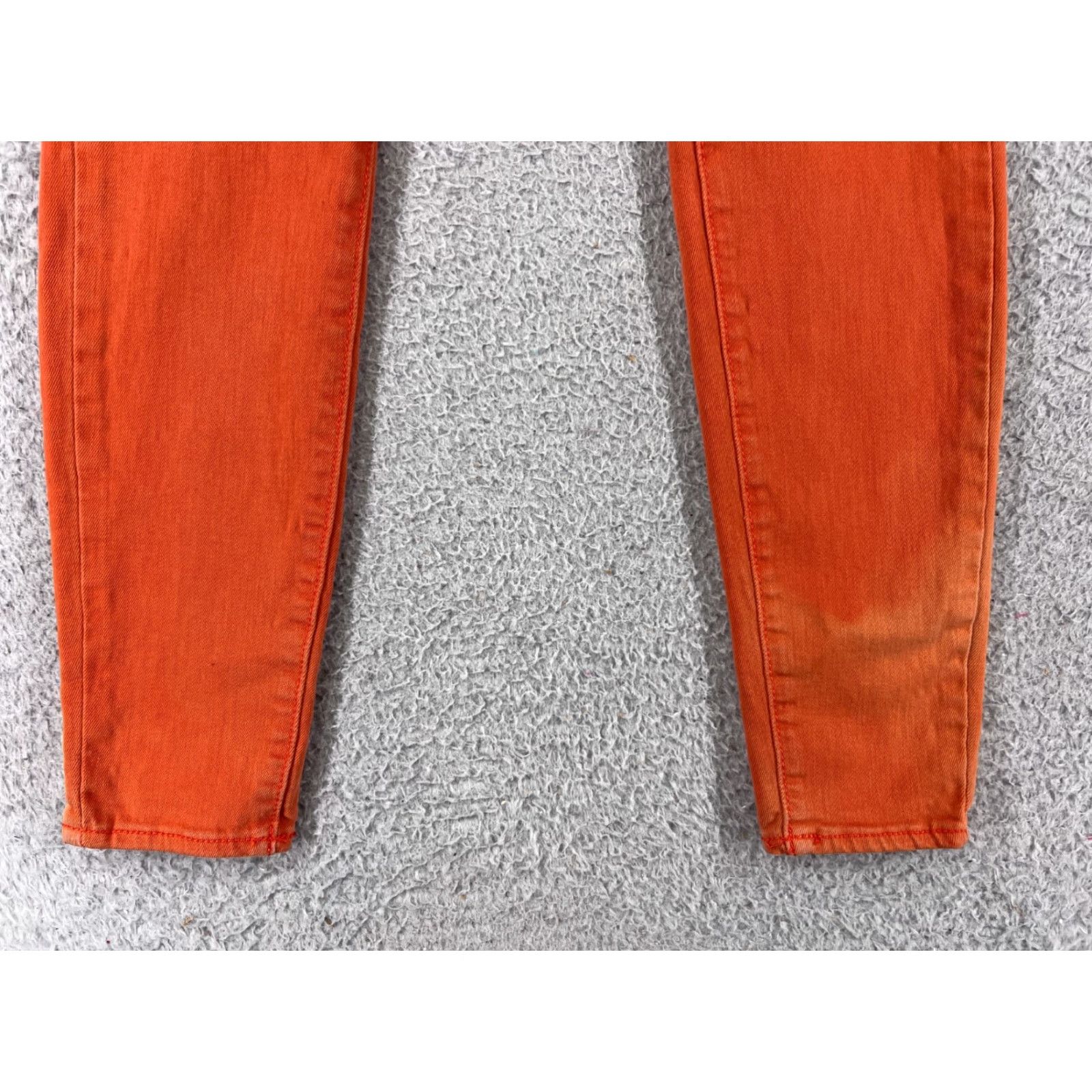 Old Navy Old Navy Jeans Womens 2 Orange Mid Rise Skinny Denim Rockstar 90s Retro Size 26" / US 2 / IT 38 - 3 Thumbnail