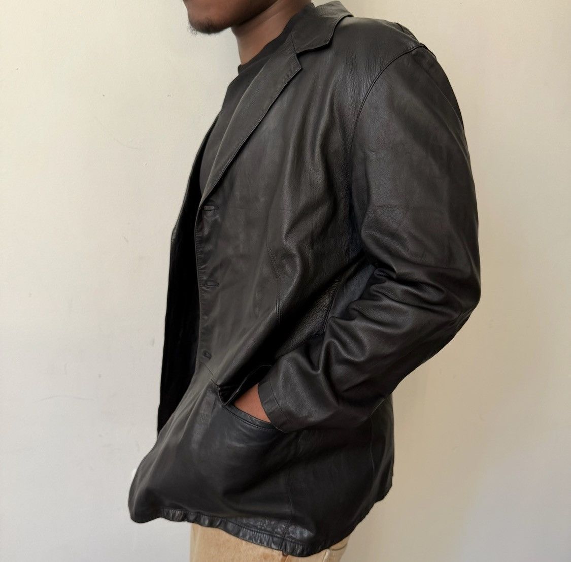 Prada Prada leather black blazer size 52 Size US L / EU 52-54 / 3 - 4 Thumbnail