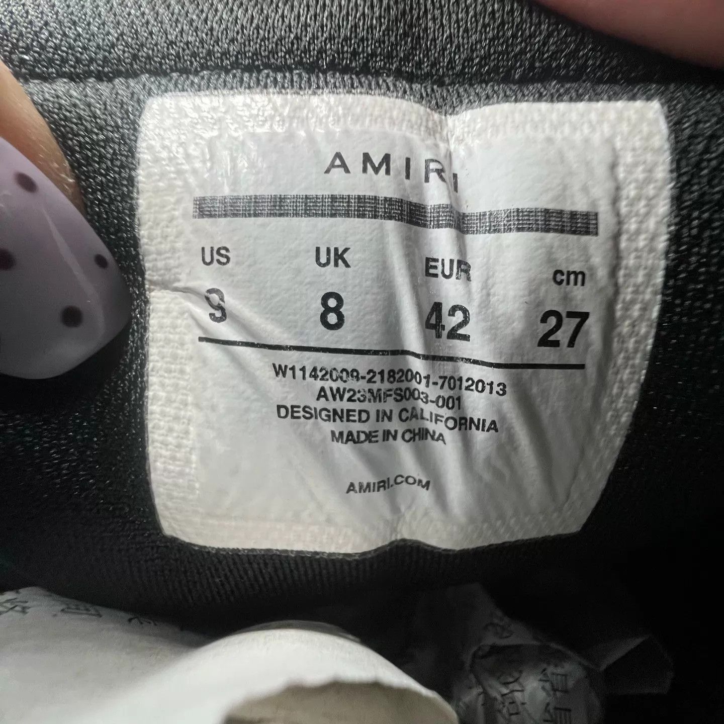Amiri Amiri Skel-Top Black/White 42 Like New Size US 8 / EU 41 - 8 Thumbnail