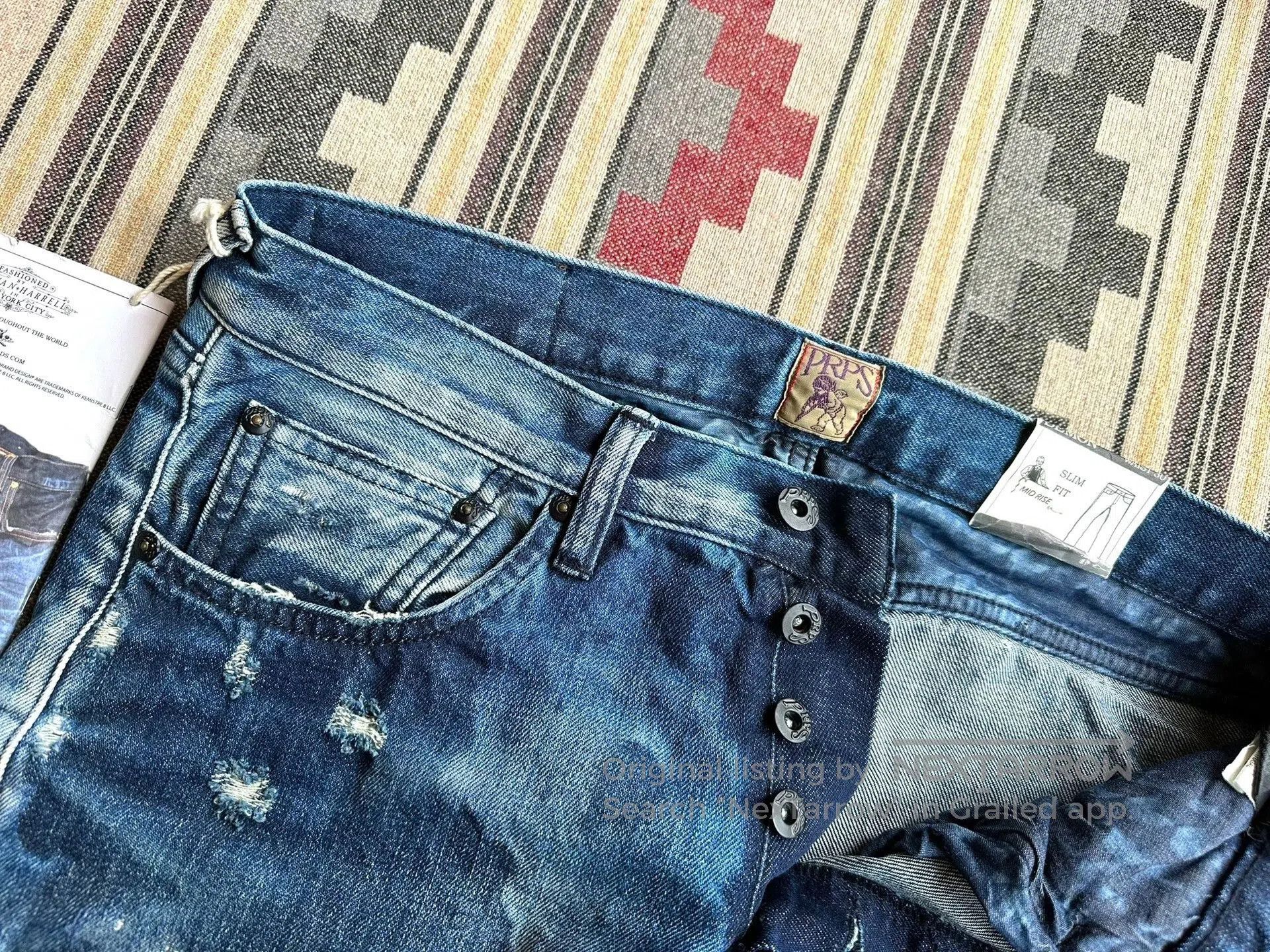 Prps PRPS GOODS&CO Vintage Distressed Jeans. Size US 30 / EU 46 - 5 Thumbnail