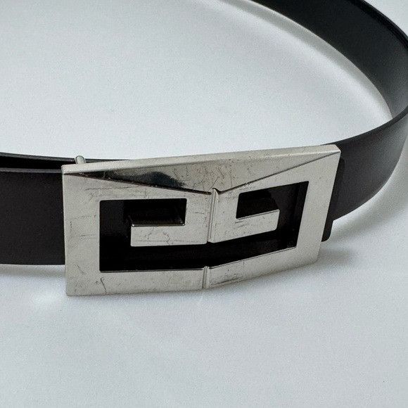 Givenchy Givenchy 30mm Reversible 2G Small Buckle Belt Black Silver M Size 40 - 2 Thumbnail