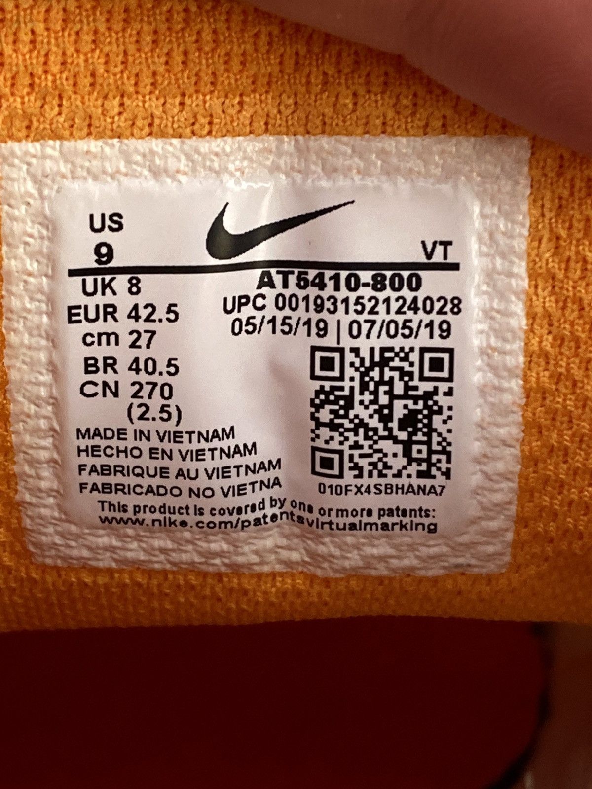 Nike Nike Air Ghost Racer „Orange Peel” men’s sneakers Size US 9 / EU 42 - 20 Thumbnail