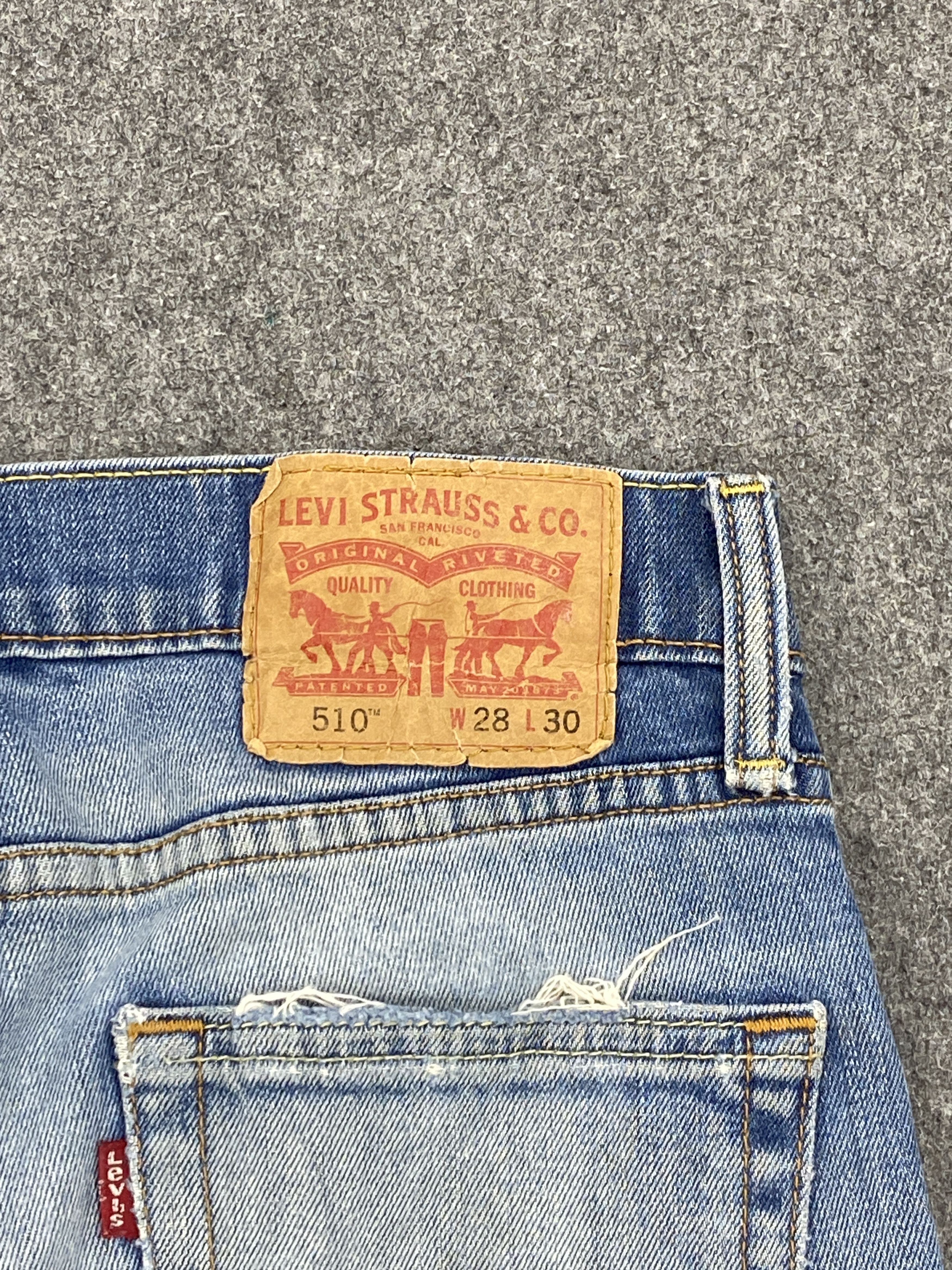 Levi's Vintage Levi's 510 Distressed Skinny Jeans DP2691 Size US 28 / EU 44 - 5 Thumbnail