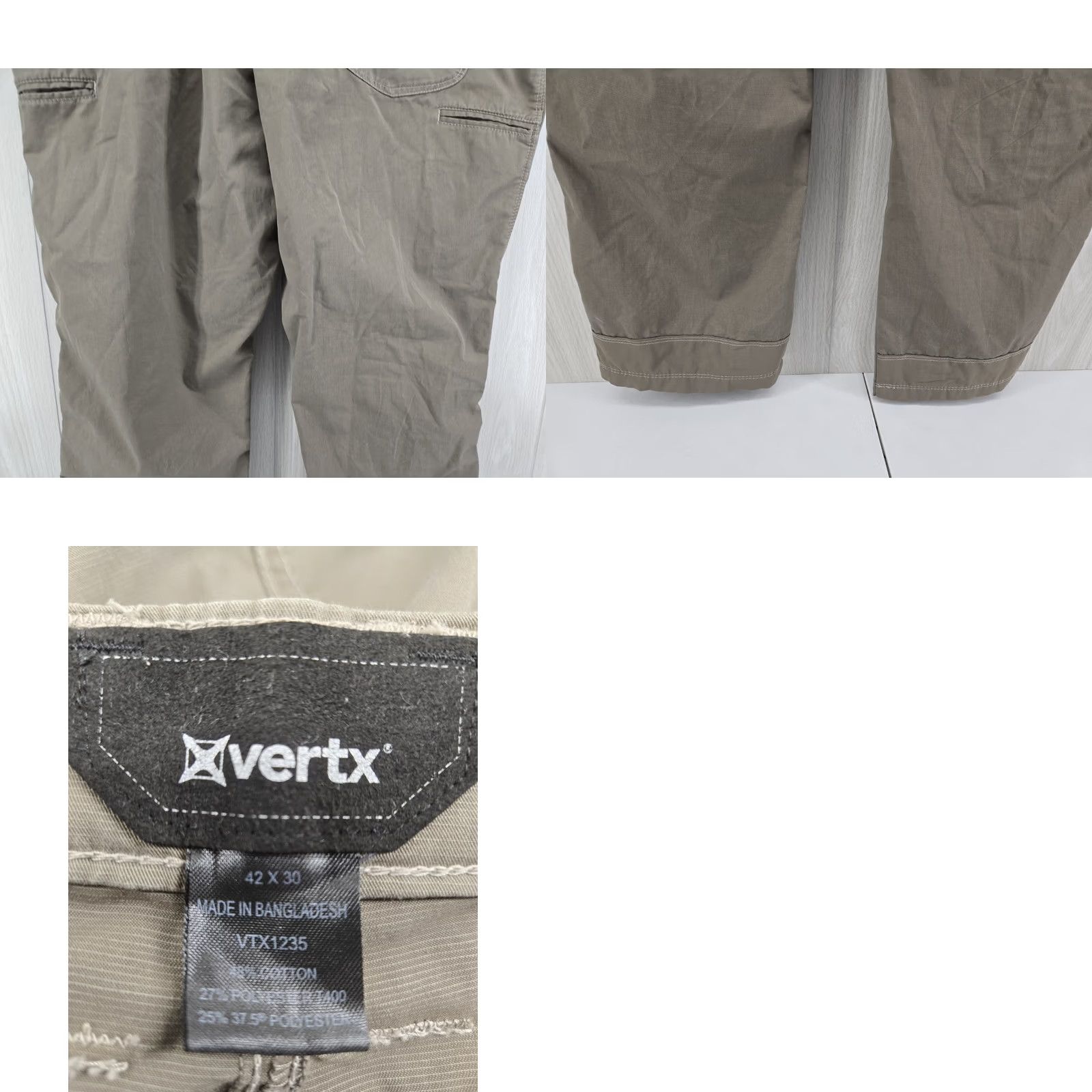 Vintage Vertx Pants Mens Gray Technical Hiking Utility 42 x 30 Size US 42 / EU 58 - 9 Thumbnail