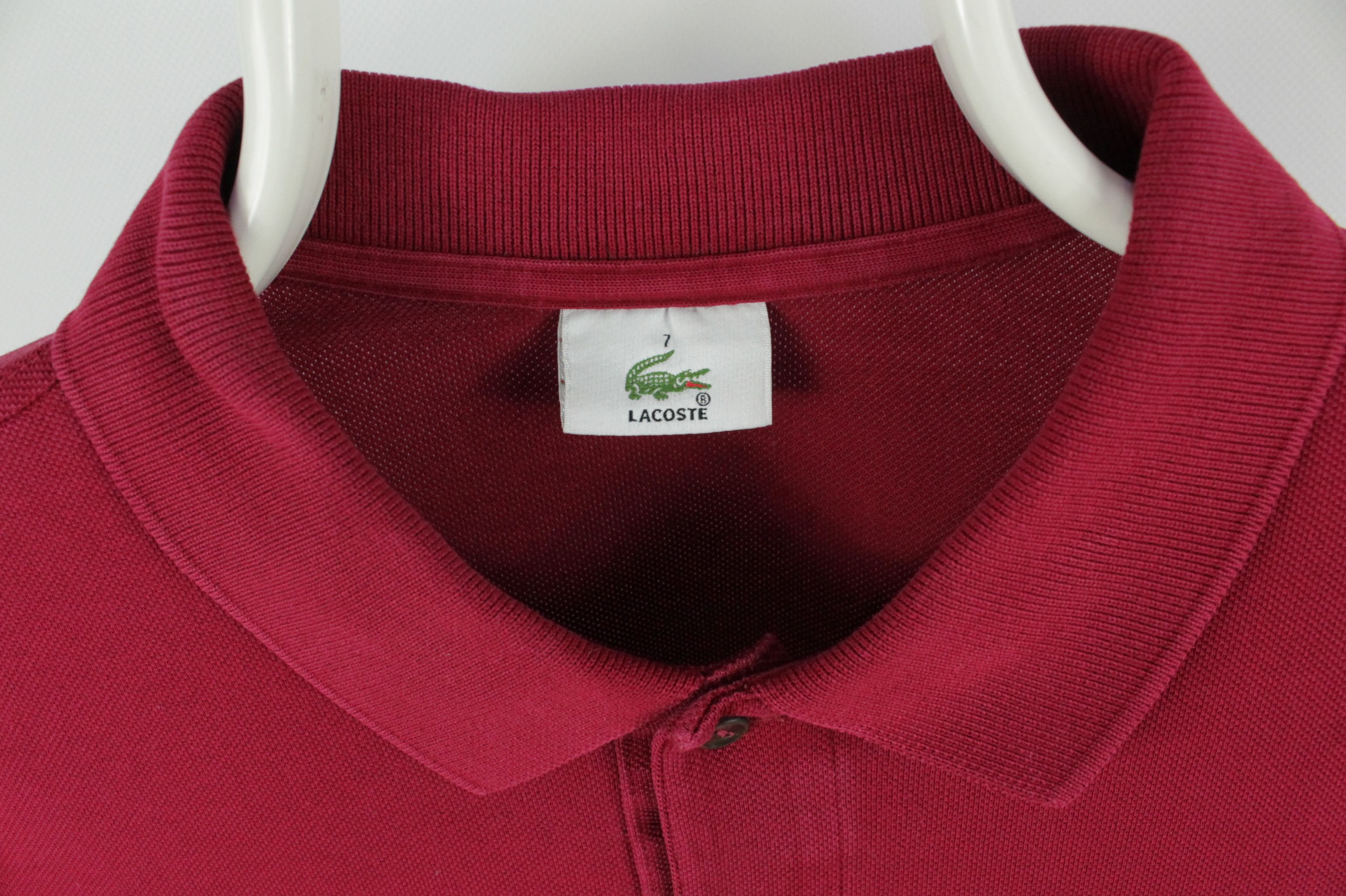 Lacoste × Vintage Vintage Lacoste Regular Fit Bordeux Polo Shirt Men's Size US XXL / EU 58 / 5 - 3 Thumbnail