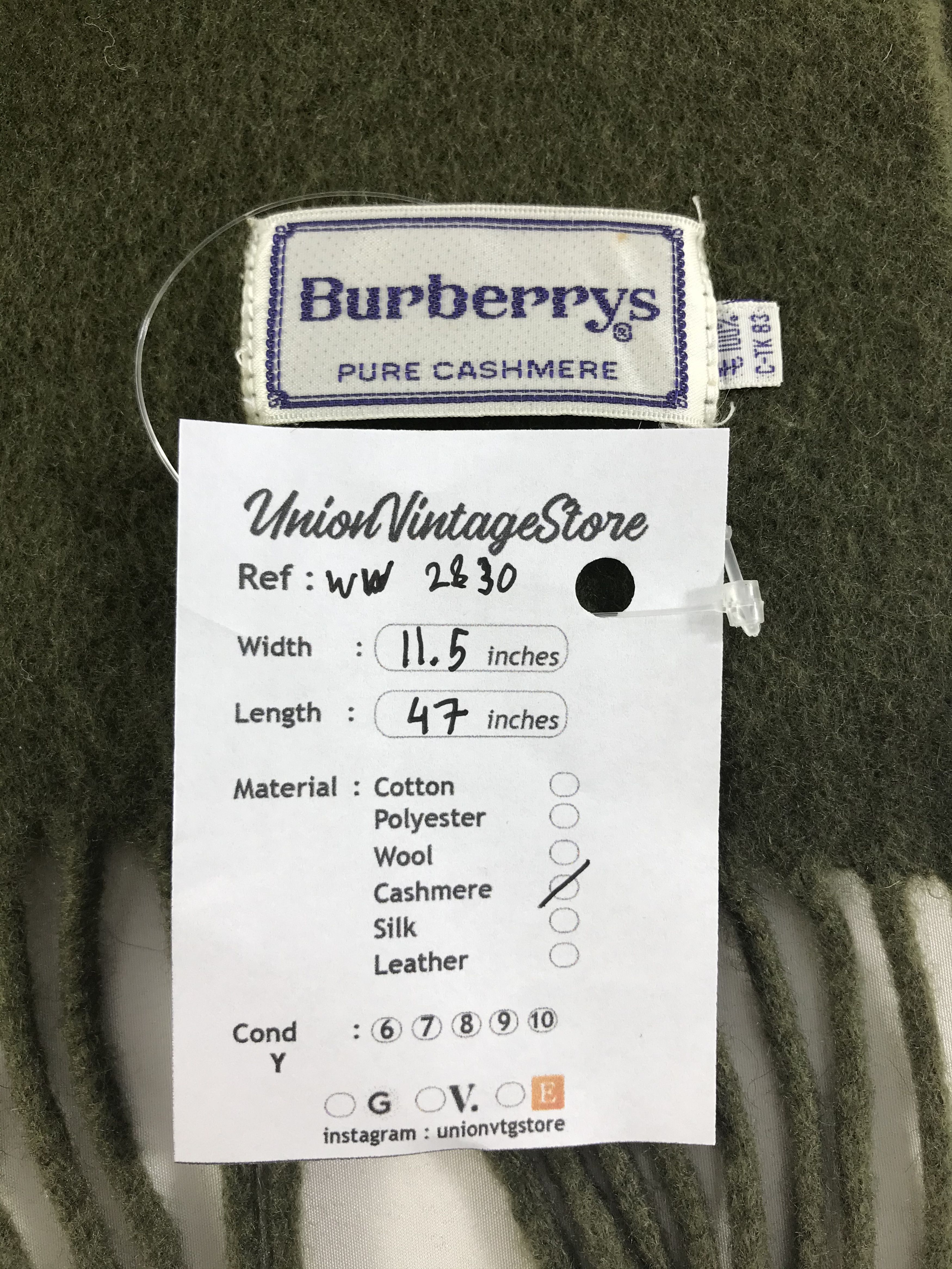 Burberry × Vintage Burberry Scarf / Muffler / Neckwear - WW2830 Size ONE SIZE - 5 Thumbnail