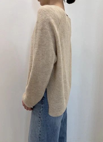 Acne Studios Acne Studios Womens Fn Wn Knit Alpaca Wool Jumper Beige Size S / US 4 / IT 40 - 3 Thumbnail