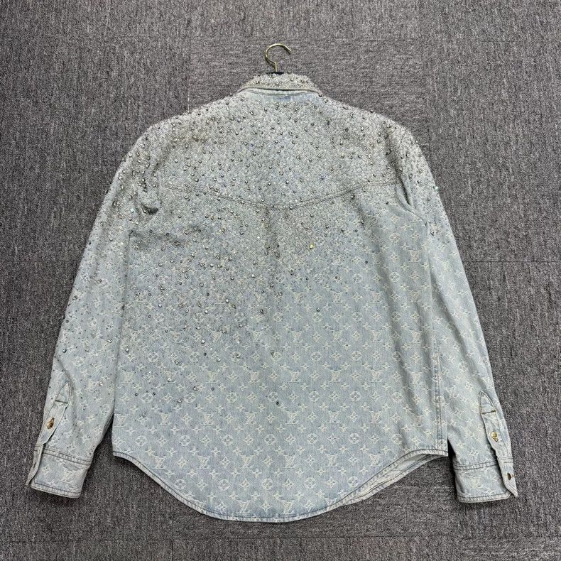 Louis Vuitton Louis Vuitton Rhinestone print full print denim jacket Size US XL / EU 56 / 4 - 5 Thumbnail