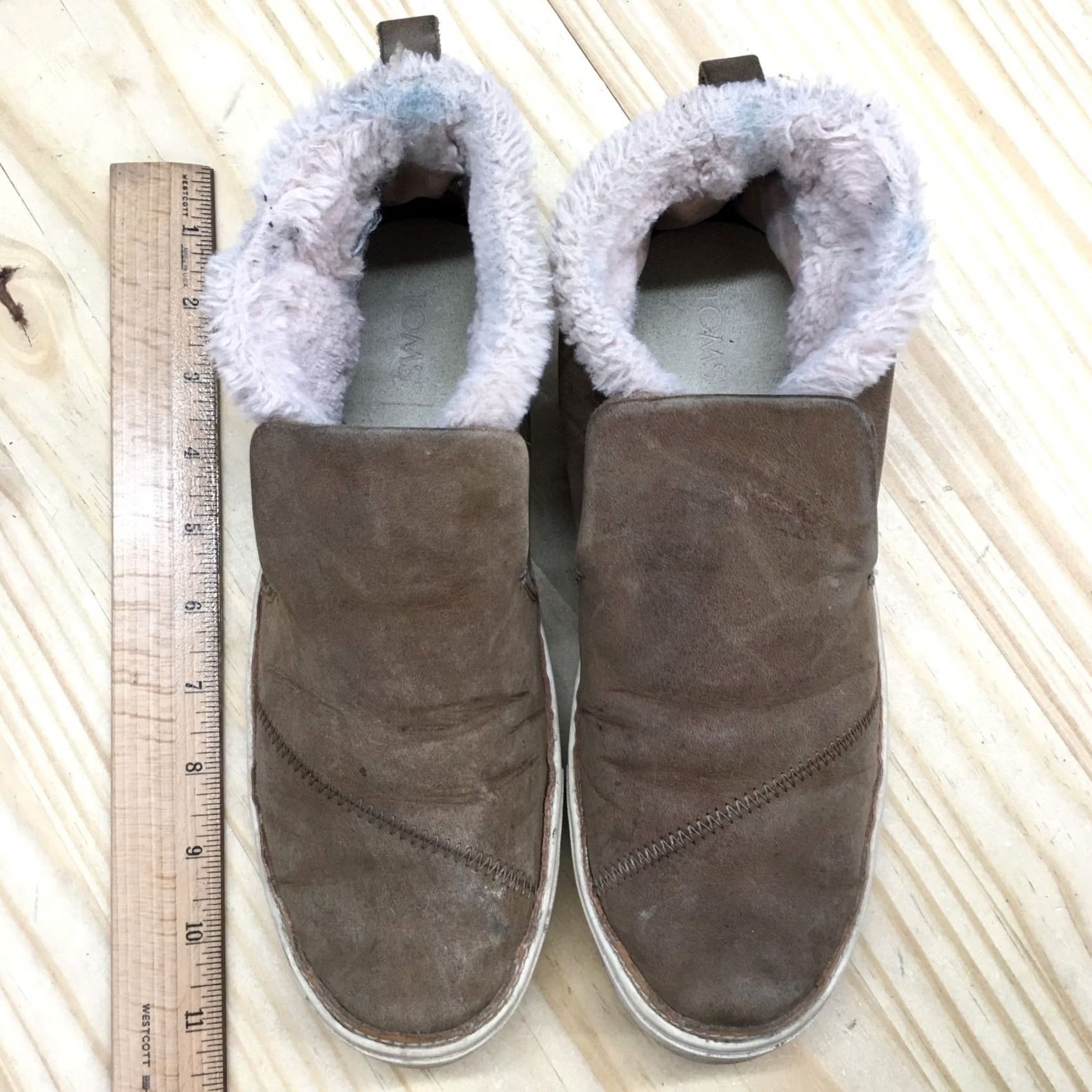 Toms TOMS Paxton Casual Mid Top Sneakers Brown Leather Slip On Womens Shoes - 9, Flat, Rubber Outsole, Breathable, Comfortable, Walking Casual Shoes Size M / US 6-8 / IT 42-44 - 5 Thumbnail