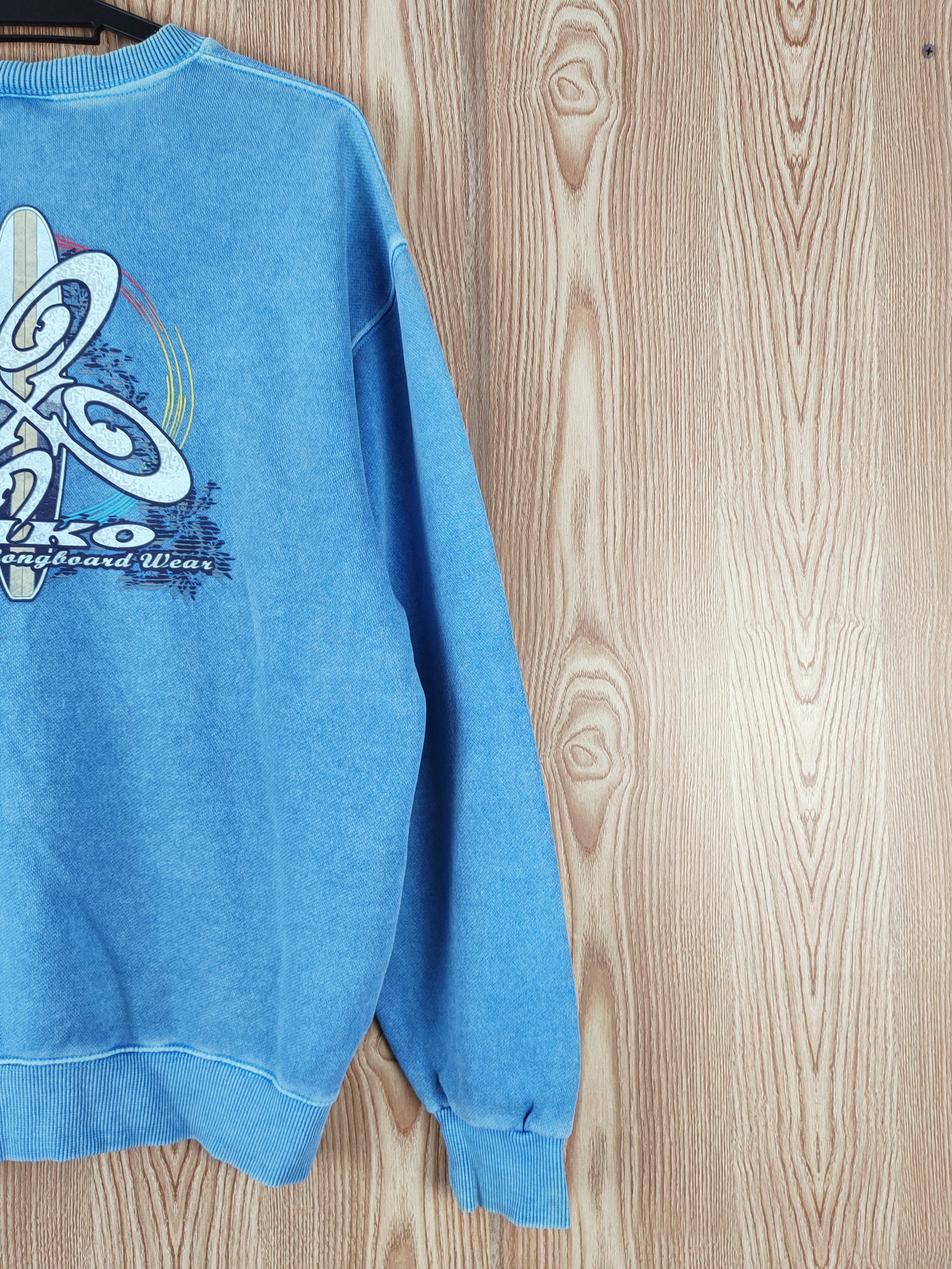 Japanese Brand Piko surfing Blue vintage Sweatshirts #W187 Size US L / EU 52-54 / 3 - 4 Thumbnail