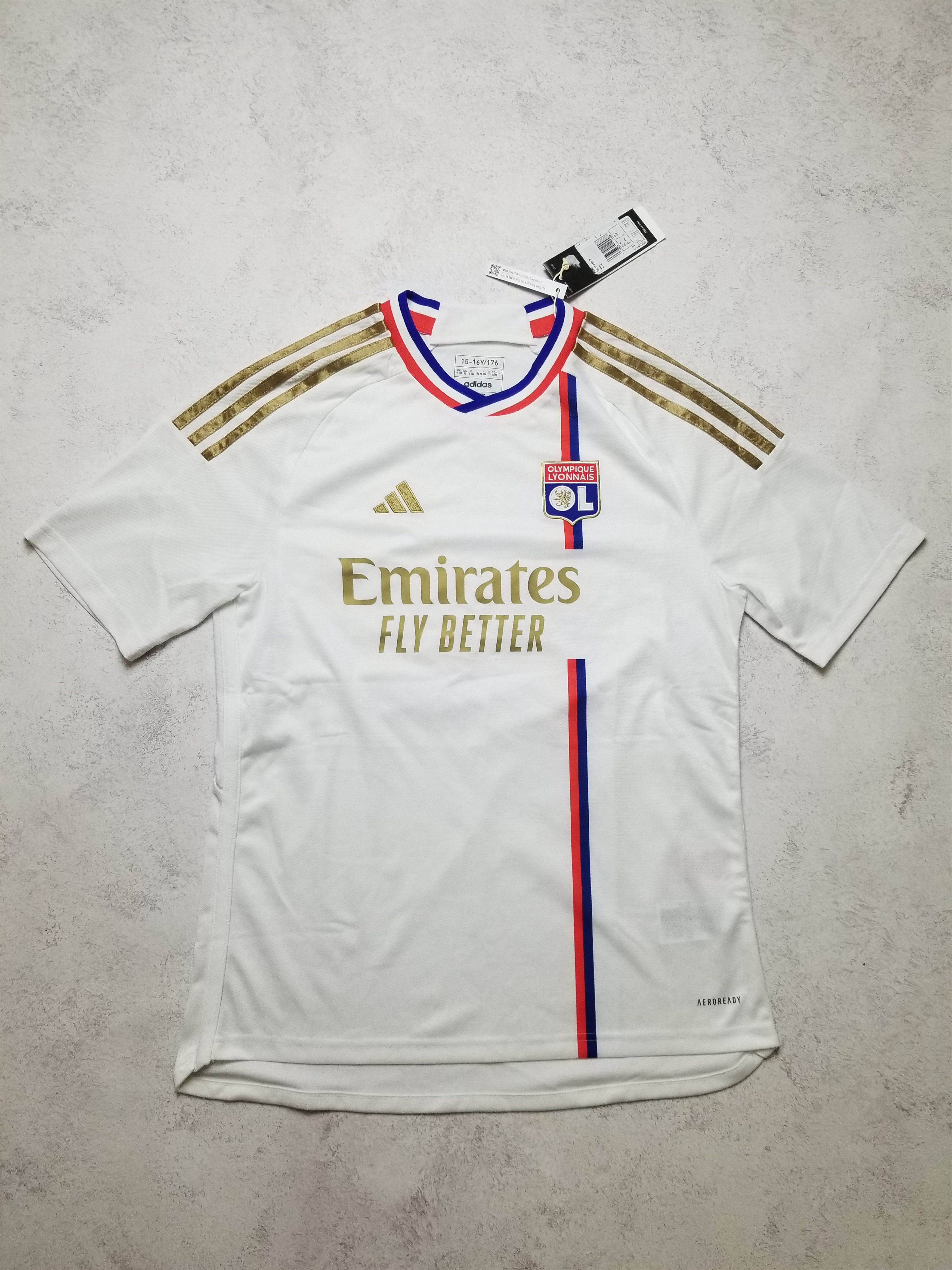 Adidas OLYMPIQUE LYON HOME FOOTBALL JERSEY YOUTH XL 15-16 YEARS Size US XS / EU 42 / 0 - 1 Thumbnail