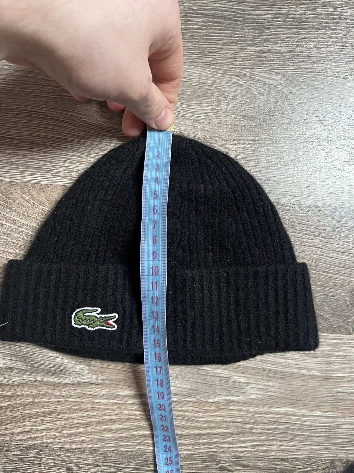 Lacoste × Vintage Rare🔥 Lacoste black wool hat beanie cap Size ONE SIZE - 6 Thumbnail