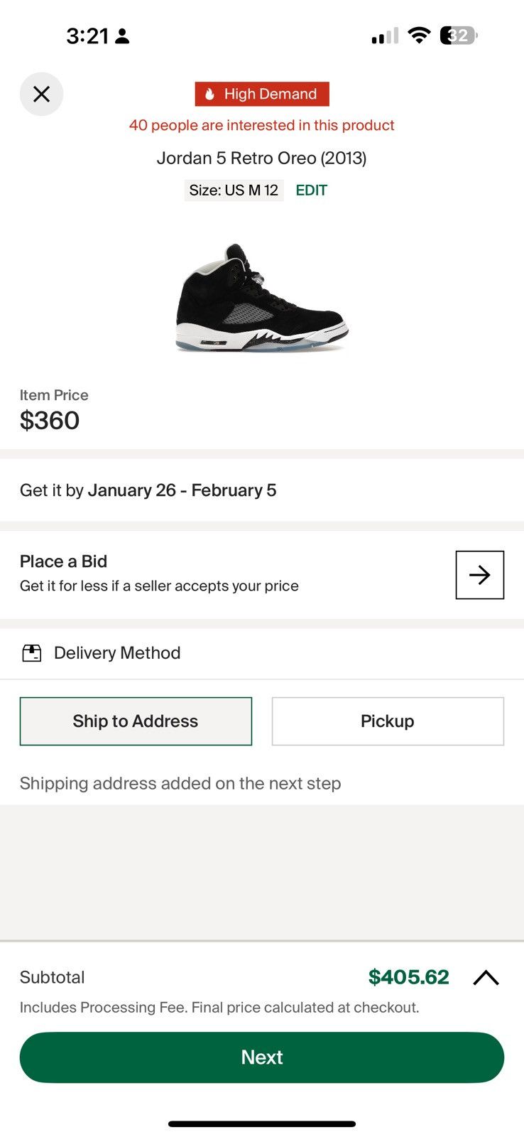 Jordan Brand Jordan 5 Retro ( OREO ) Size US 12 / EU 45 - 9 Thumbnail