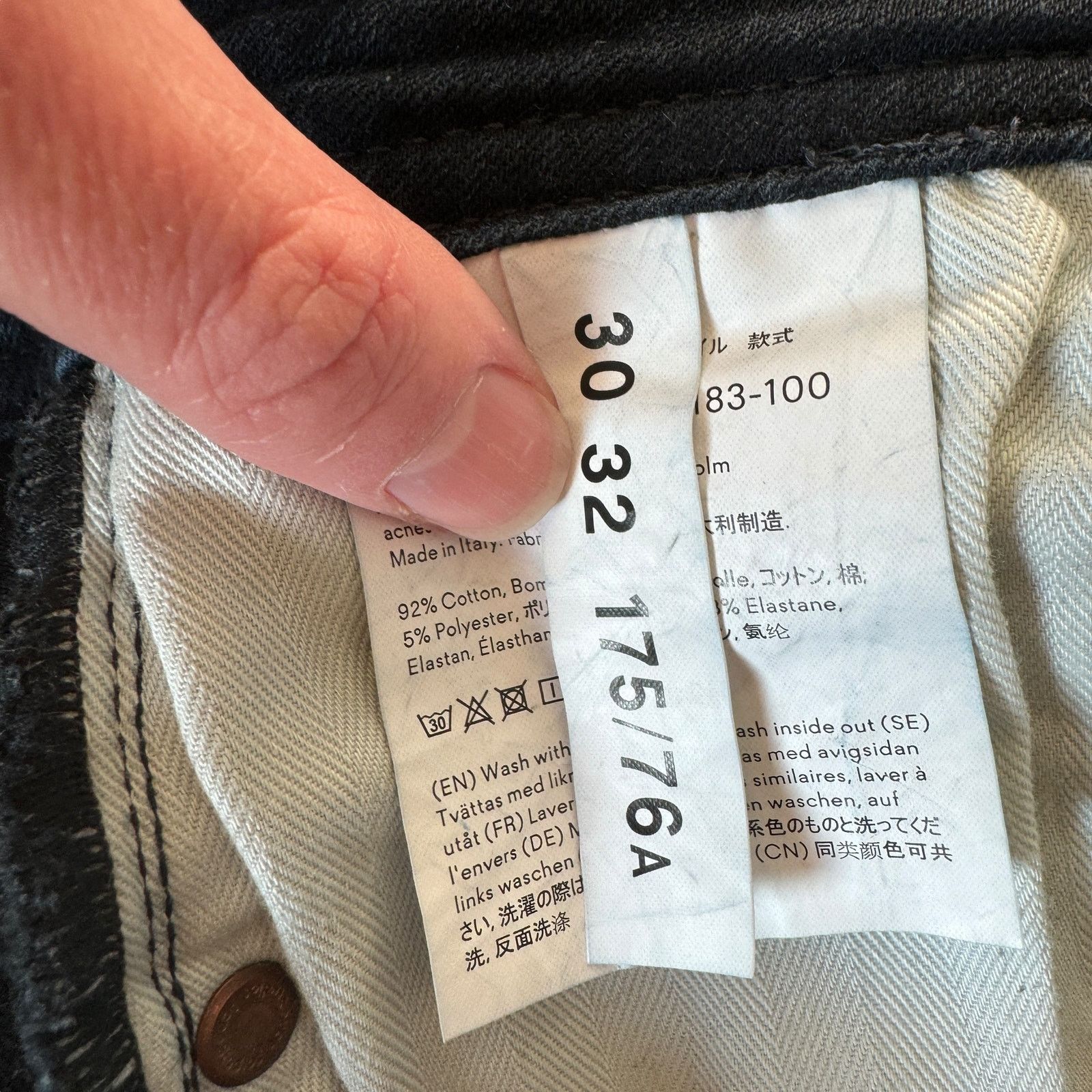 Acne Studios ACNE Studios Climb Skinny Fit Jean Blue Black Size 30" / US 8 / IT 44 - 6 Thumbnail