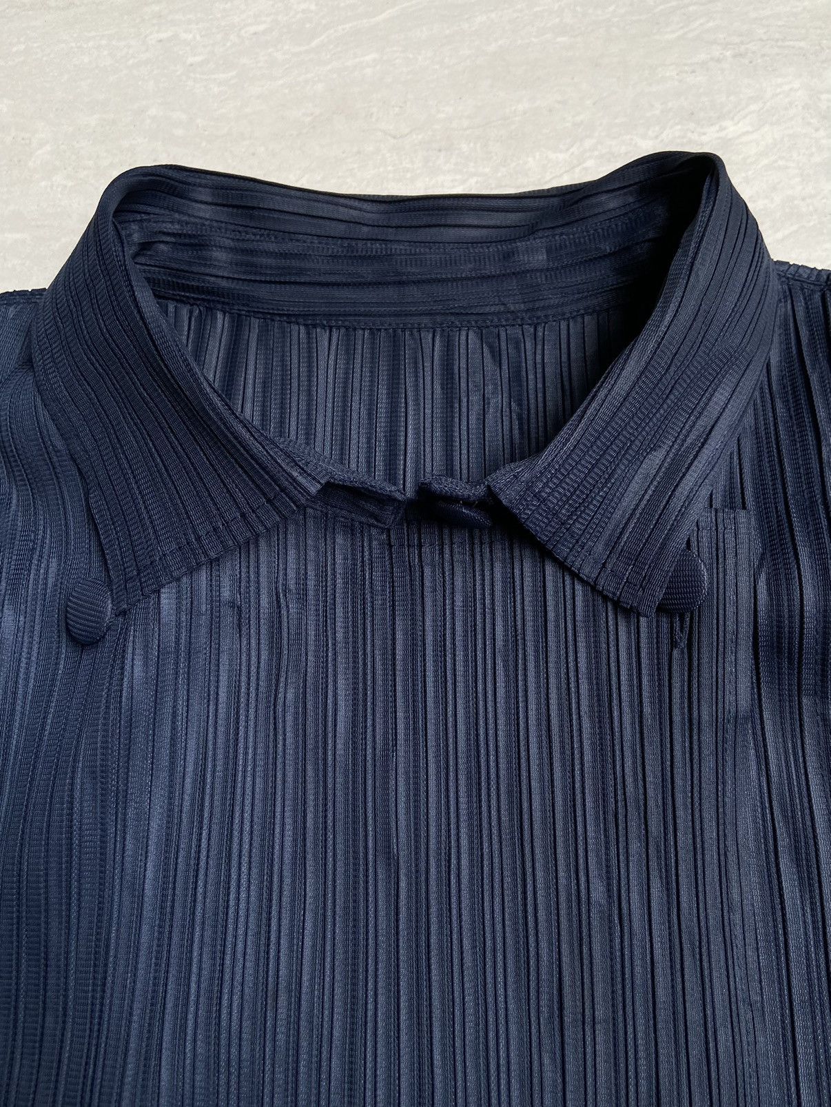 Designer × Japanese Brand PLEATSME Blue Pleats Blazers Size XS / US 0-2 / IT 36-38 - 5 Thumbnail