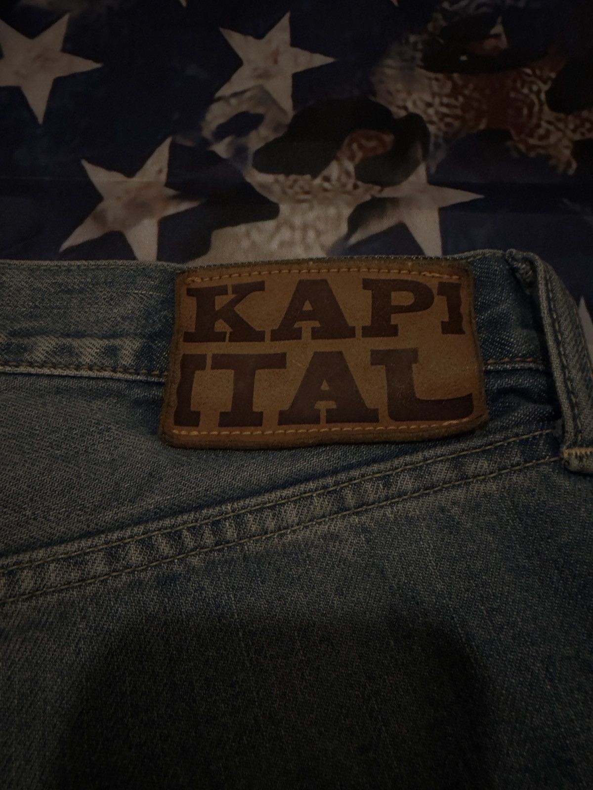Kapital Bone Denim Shorts