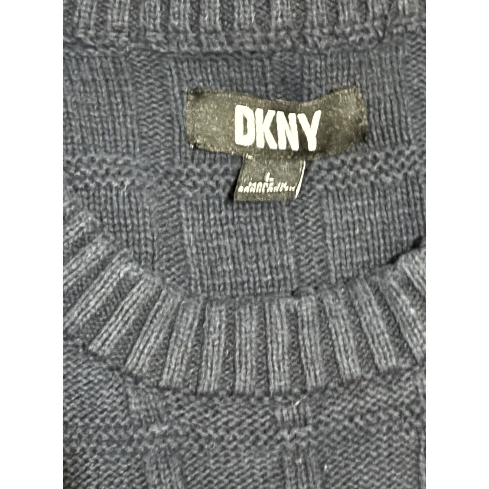 Vintage DNKY Jumper Women Sz L Black Pullover Long Sleeve Sweater Size L / US 10 / IT 46 - 5 Thumbnail
