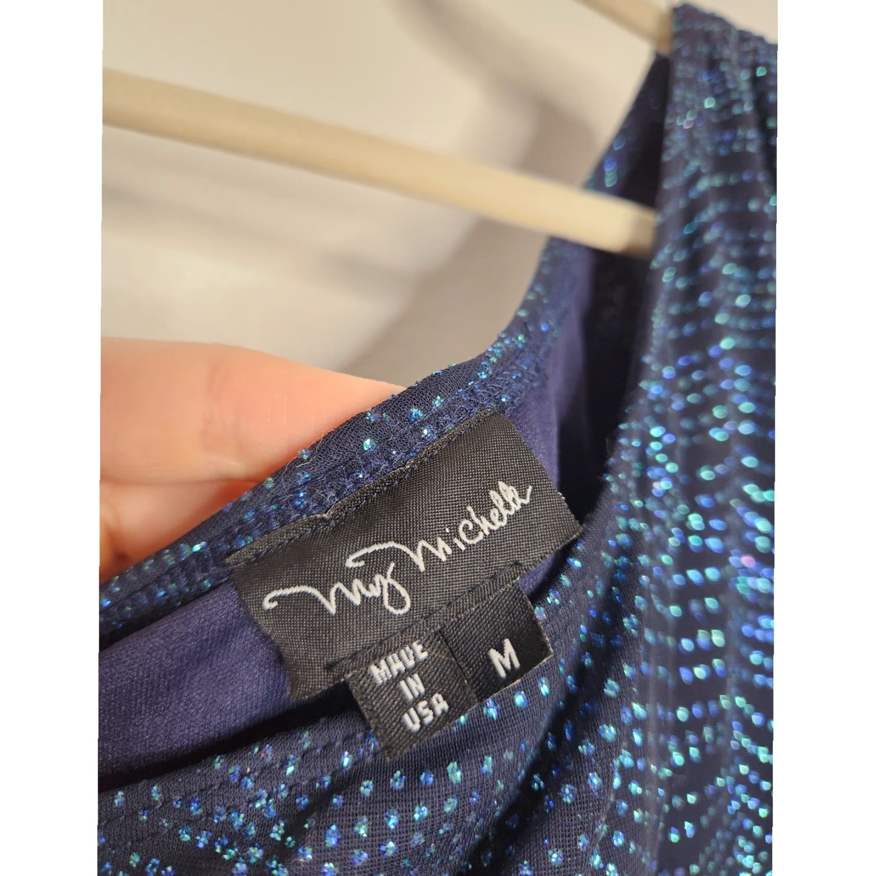 Vintage VINTAGE My Michelle Maxi Dress One Shoulder Y2K Sparkle Medium Women's Maxi Dress Long Shoes Not Included Size M / US 6-8 / IT 42-44 - 4 Thumbnail