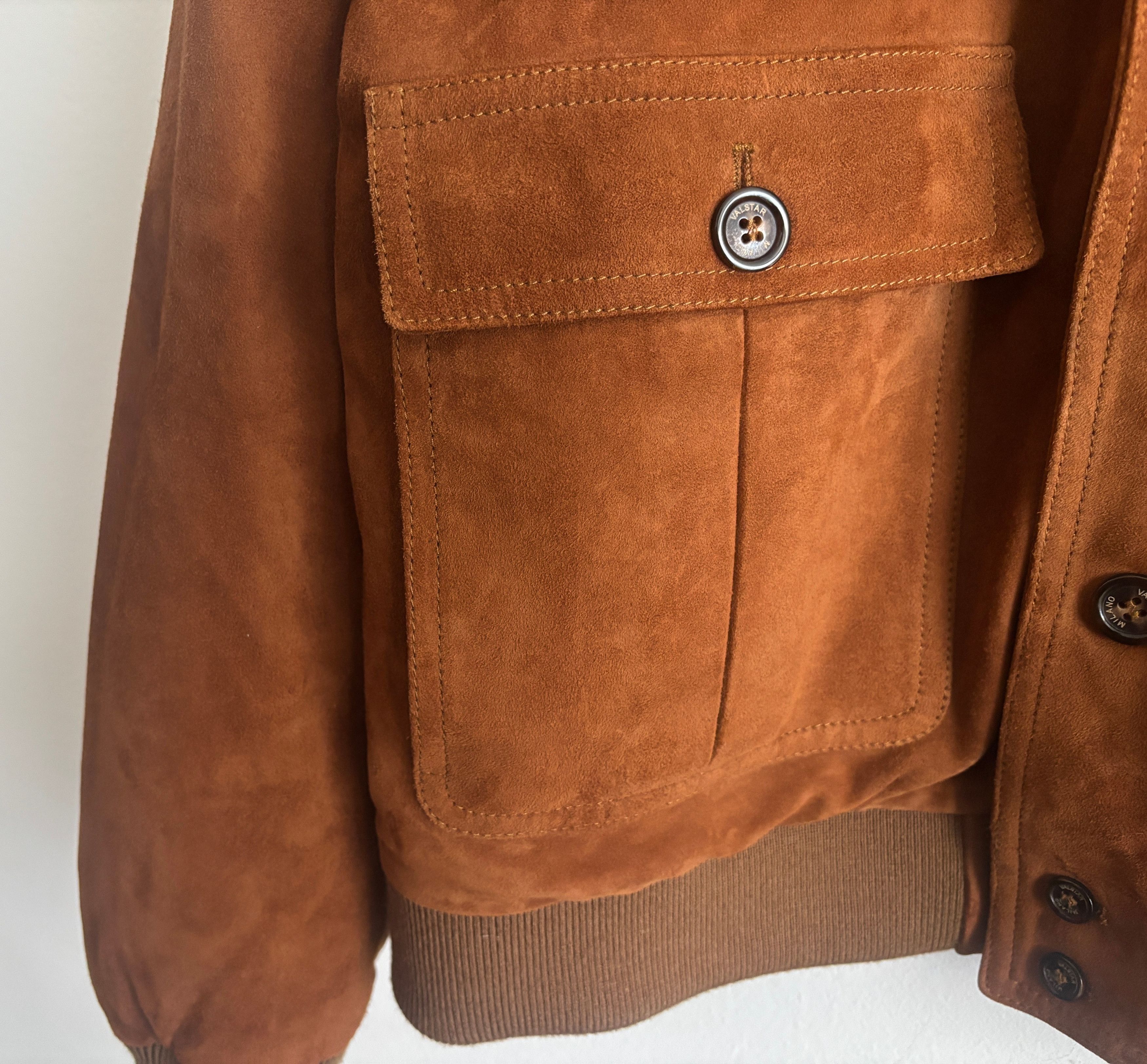 Valstar $1995 Down Suede Bomber Jacket- EU54 - US 40-42 (Large) Size US L / EU 52-54 / 3 - 9 Thumbnail