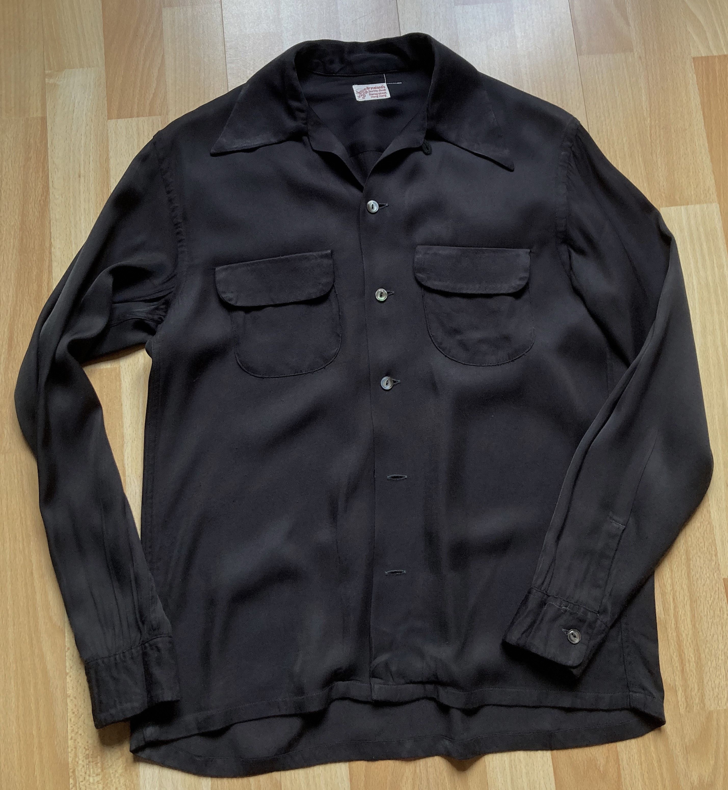 Bryceland's Rayon Shirt Black 34, Men's — image 4 of 6
