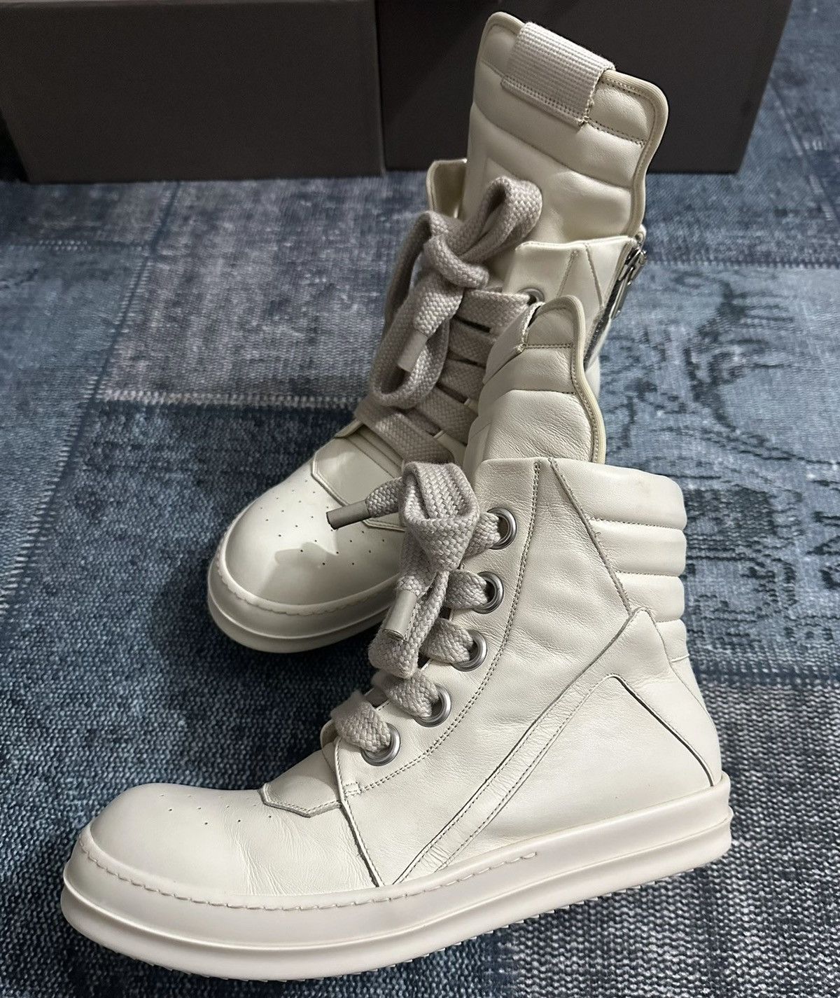 Rick Owens Rick Owens mainline, thick laces, inverted triangle Size US 10 / EU 43 - 4 Thumbnail