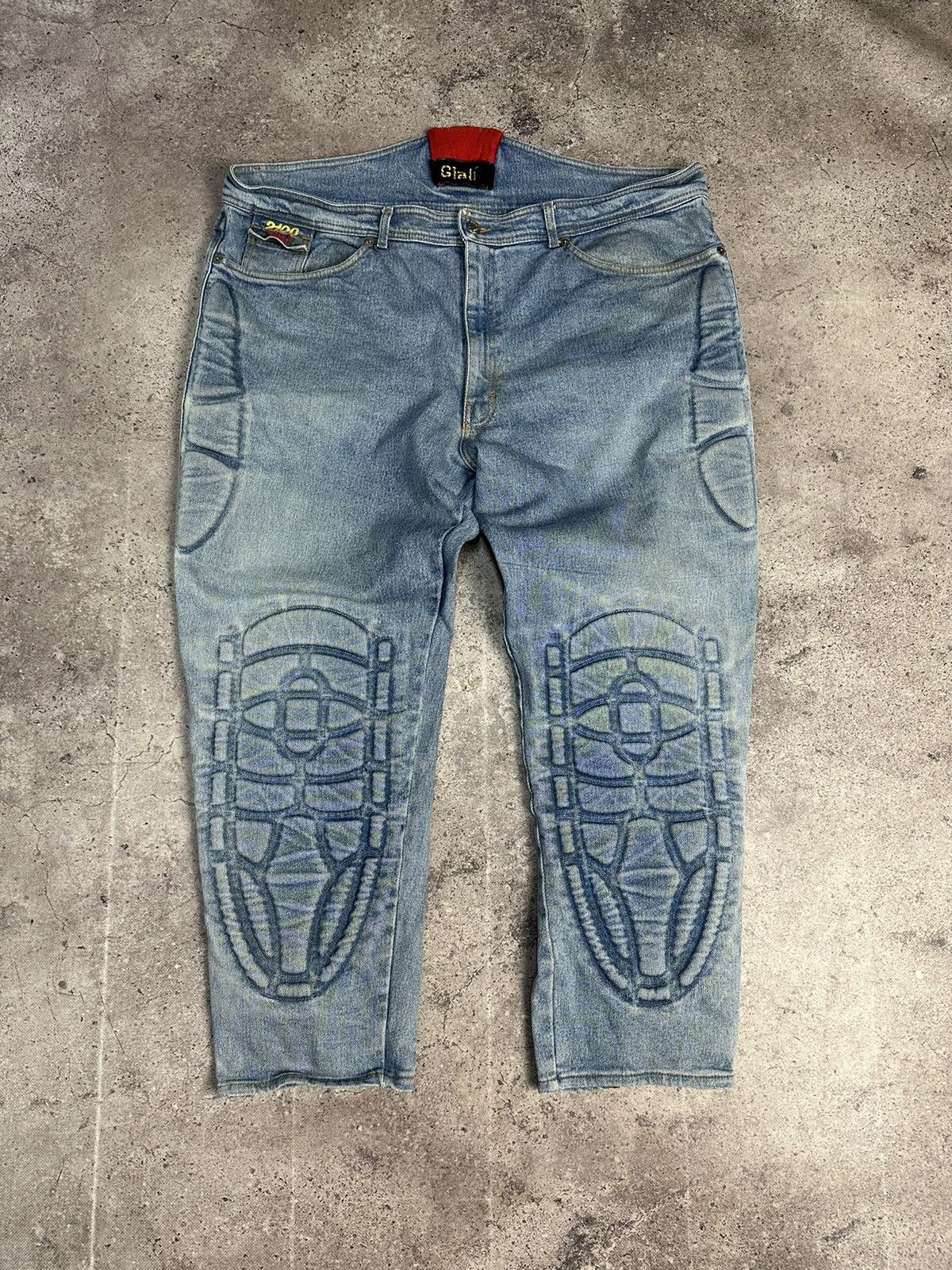 Other 🔥 Vintage Giali Rare Denim Motorcycle Denim Jeans Archival Size US 36 / EU 52 - 1 Thumbnail