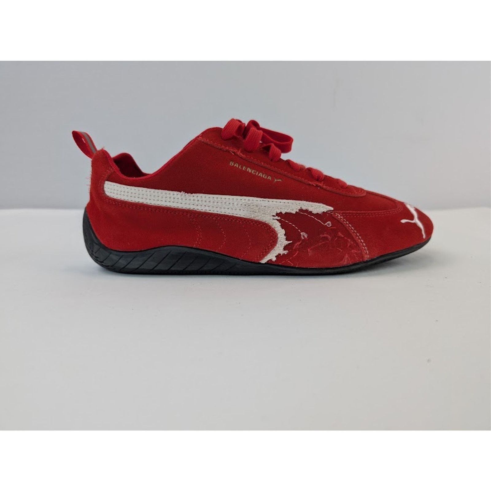Balenciaga × Puma o1rshd1 Speedcat Destroyed Low Top Sneaker in Red Size US 11 / EU 44 - 4 Thumbnail