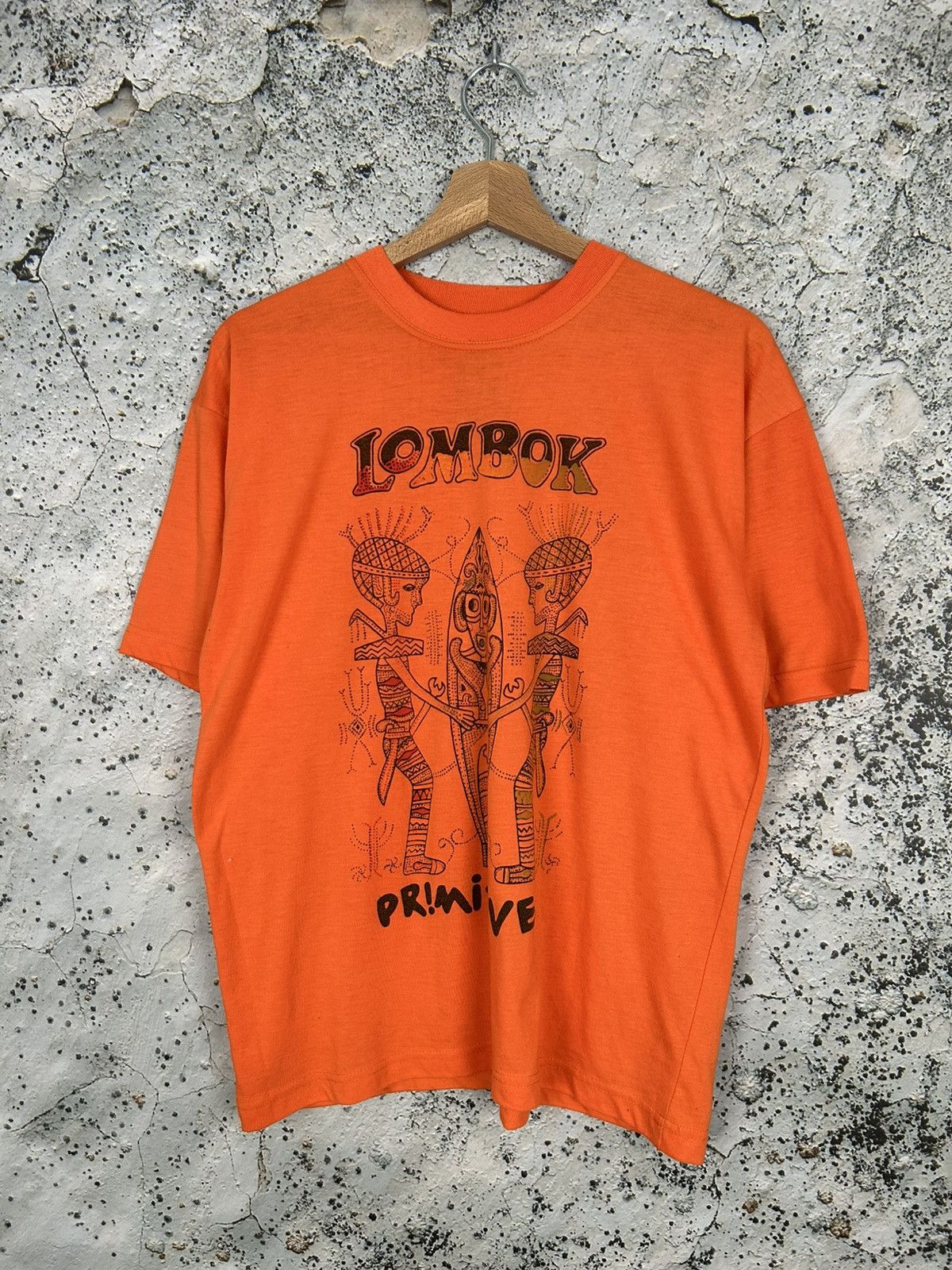 Vintage Vintage Lombok Graphic Tee Grunge Punk Skate Boxy Baggy Size US L / EU 52-54 / 3 - 1 Thumbnail